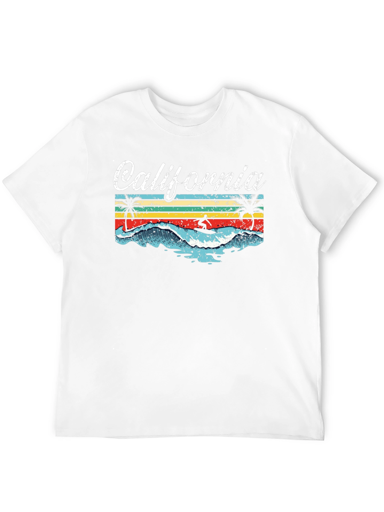 California Surfing Graphic Tee - Retro Beach Vibes