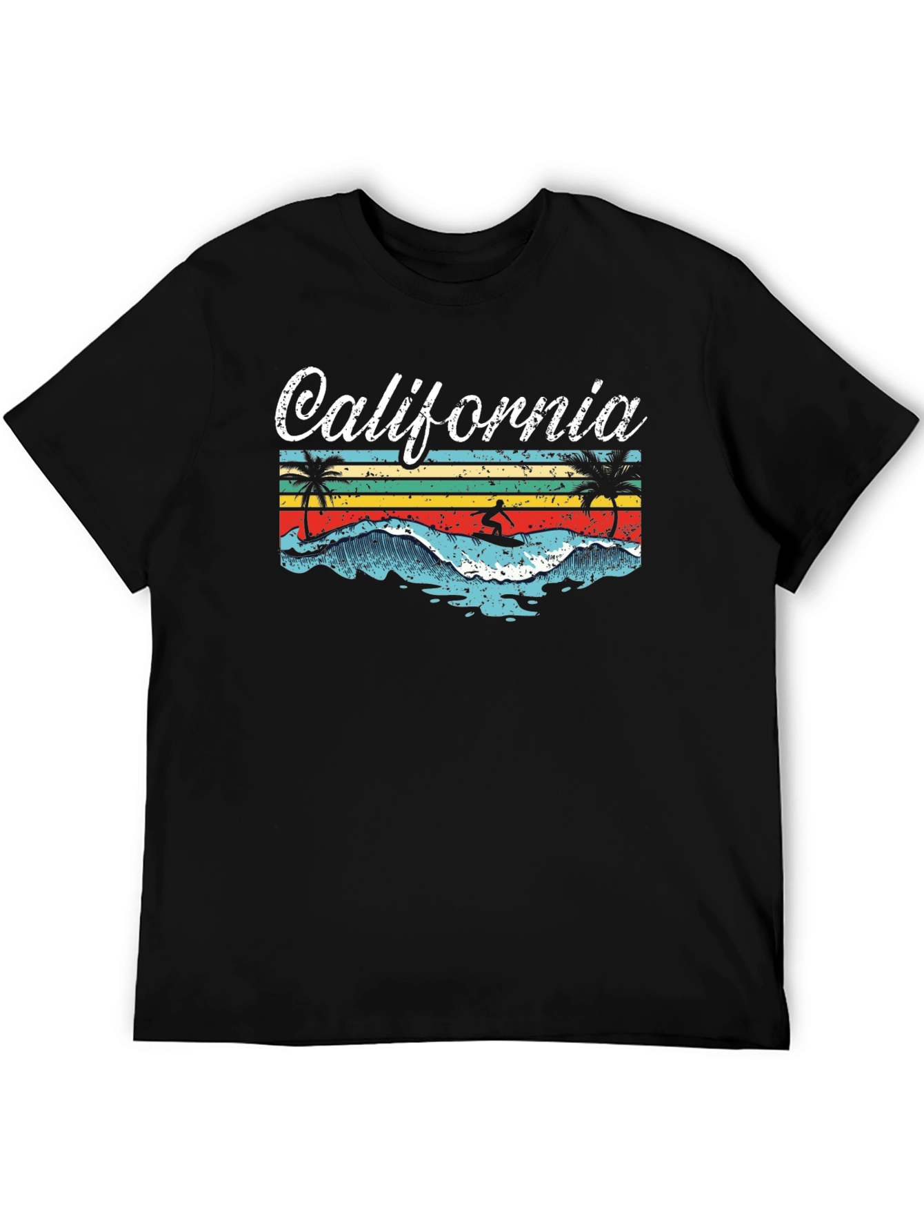 California Surfing Graphic Tee - Retro Beach Vibes