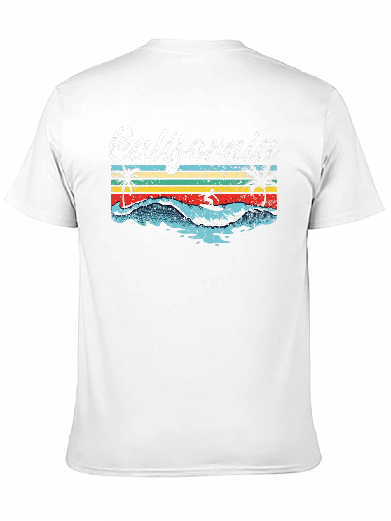 California Surfing Graphic Tee - Retro Beach Vibes