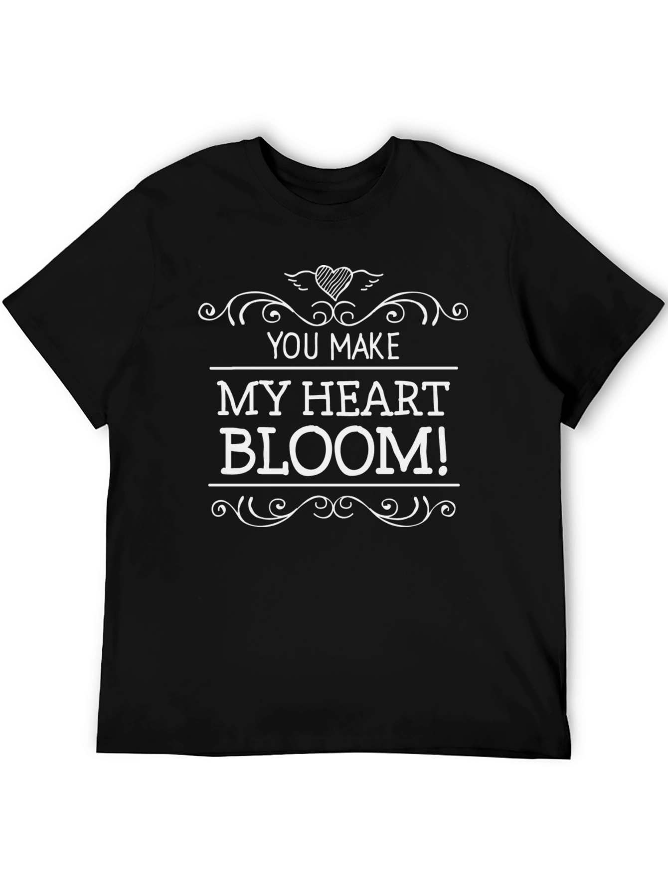 You Make My Heart Bloom Black Graphic Tee