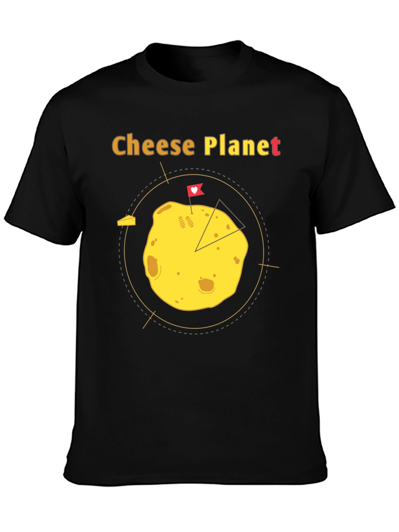 Cheese Planet Graphic T-Shirt - Unisex Cotton Tee