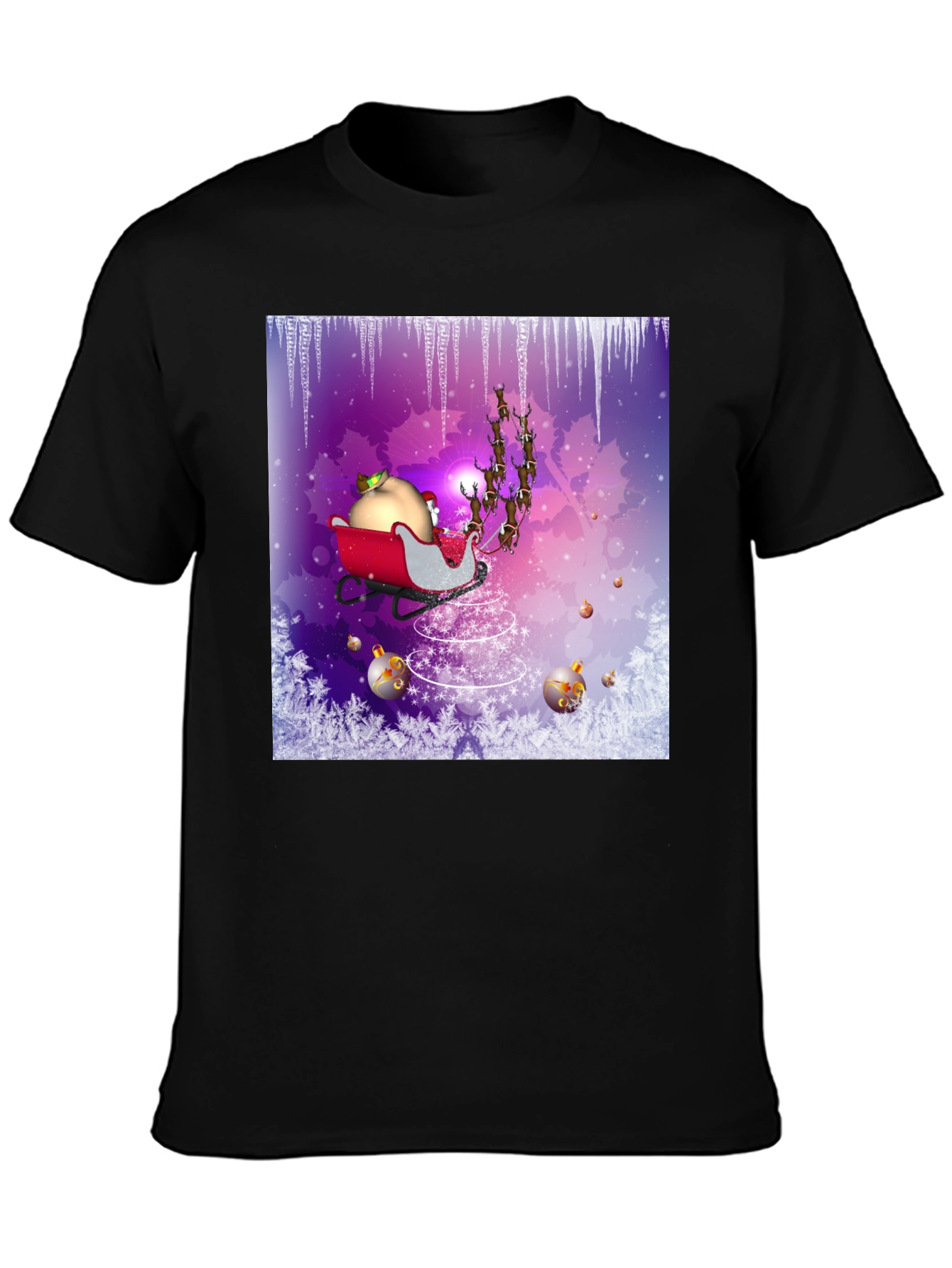 Whimsical Christmas Sleigh Graphic Tee