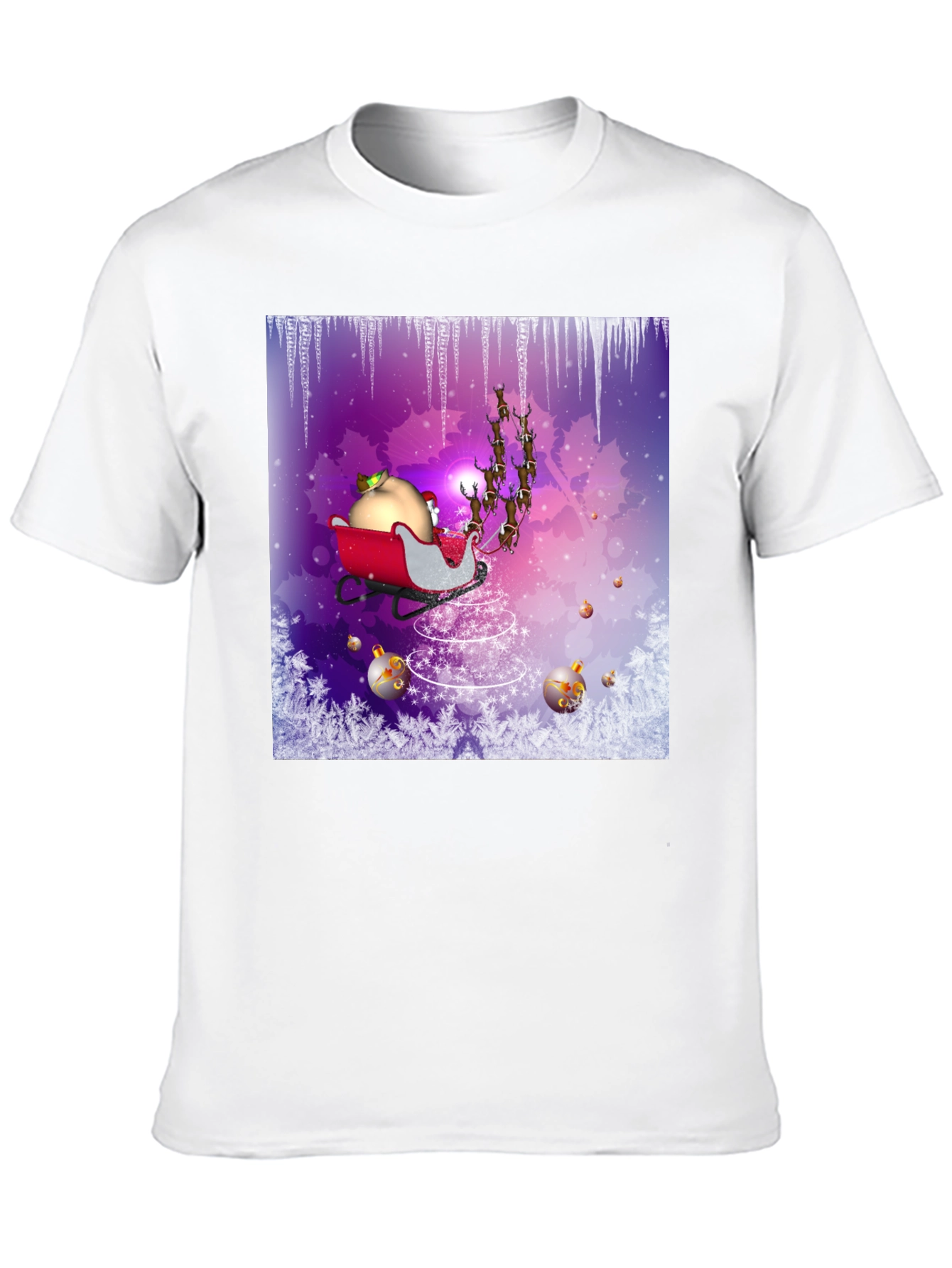 Whimsical Christmas Sleigh Graphic Tee
