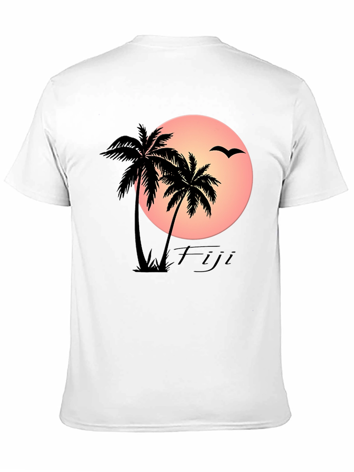 Fiji Sunset T-Shirt Palm Tree Island Graphic Tee