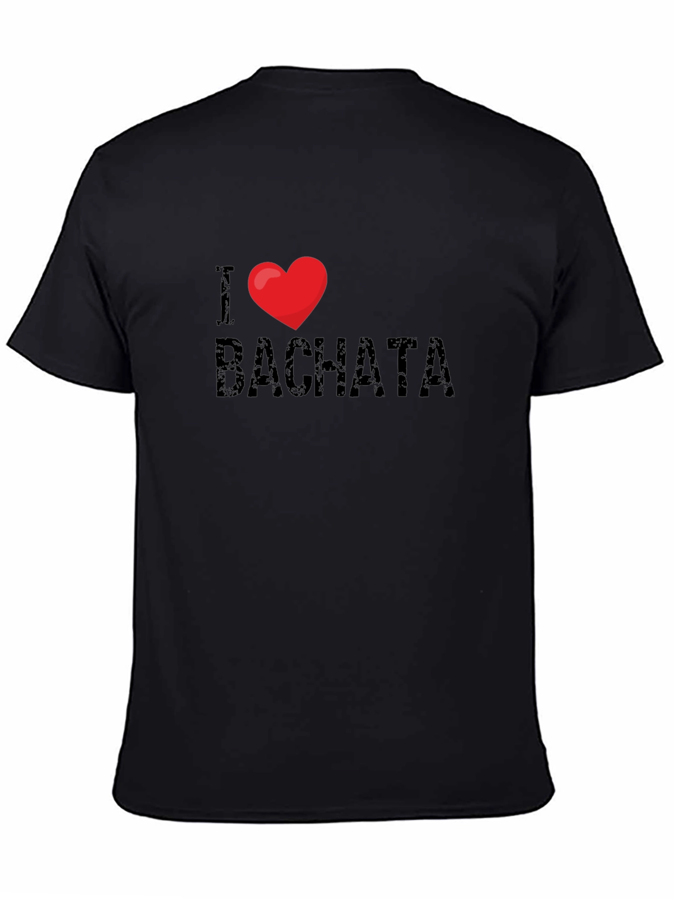 I Love Bachata Black Graphic T-Shirt