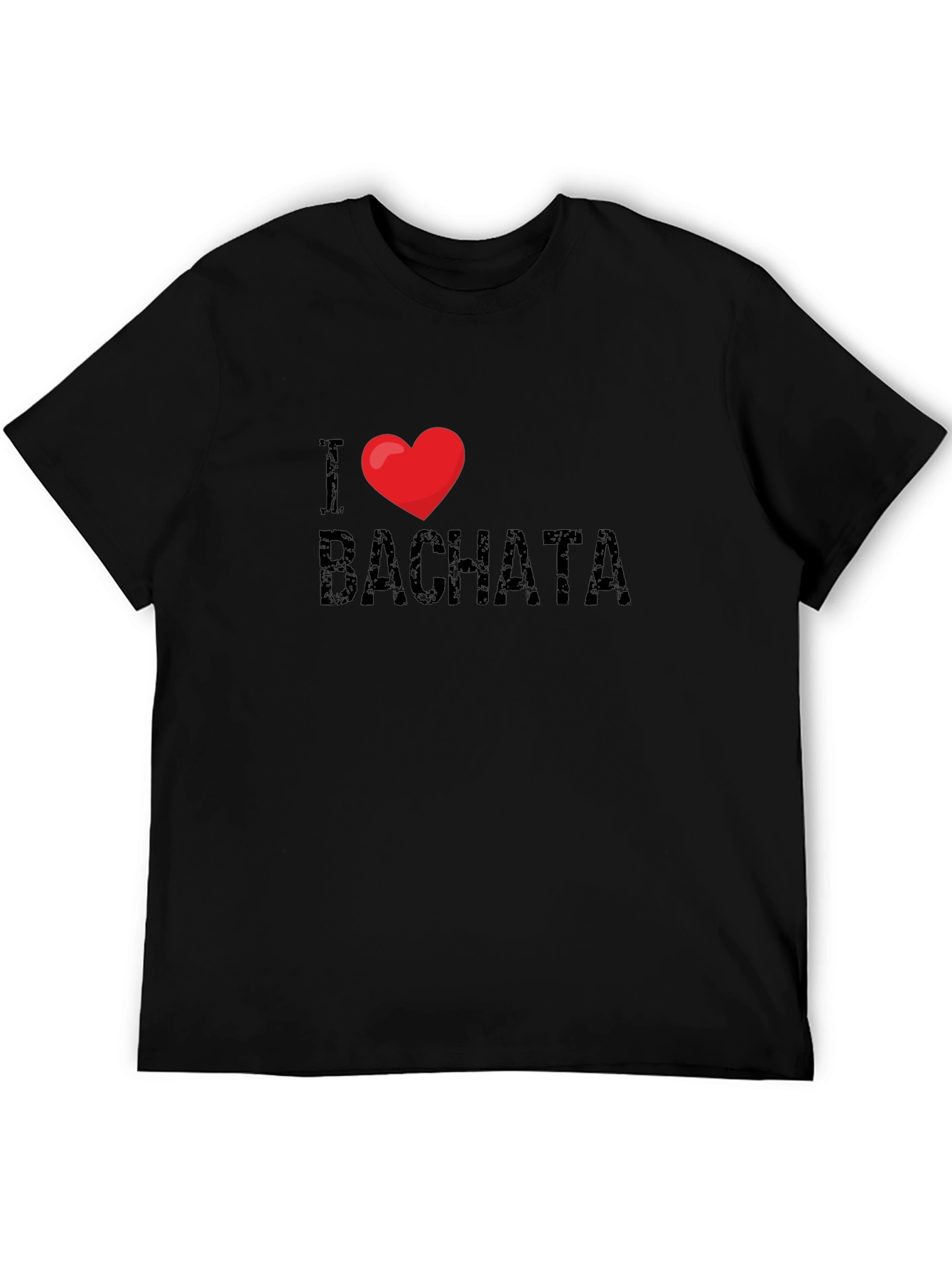 I Love Bachata Black Graphic T-Shirt
