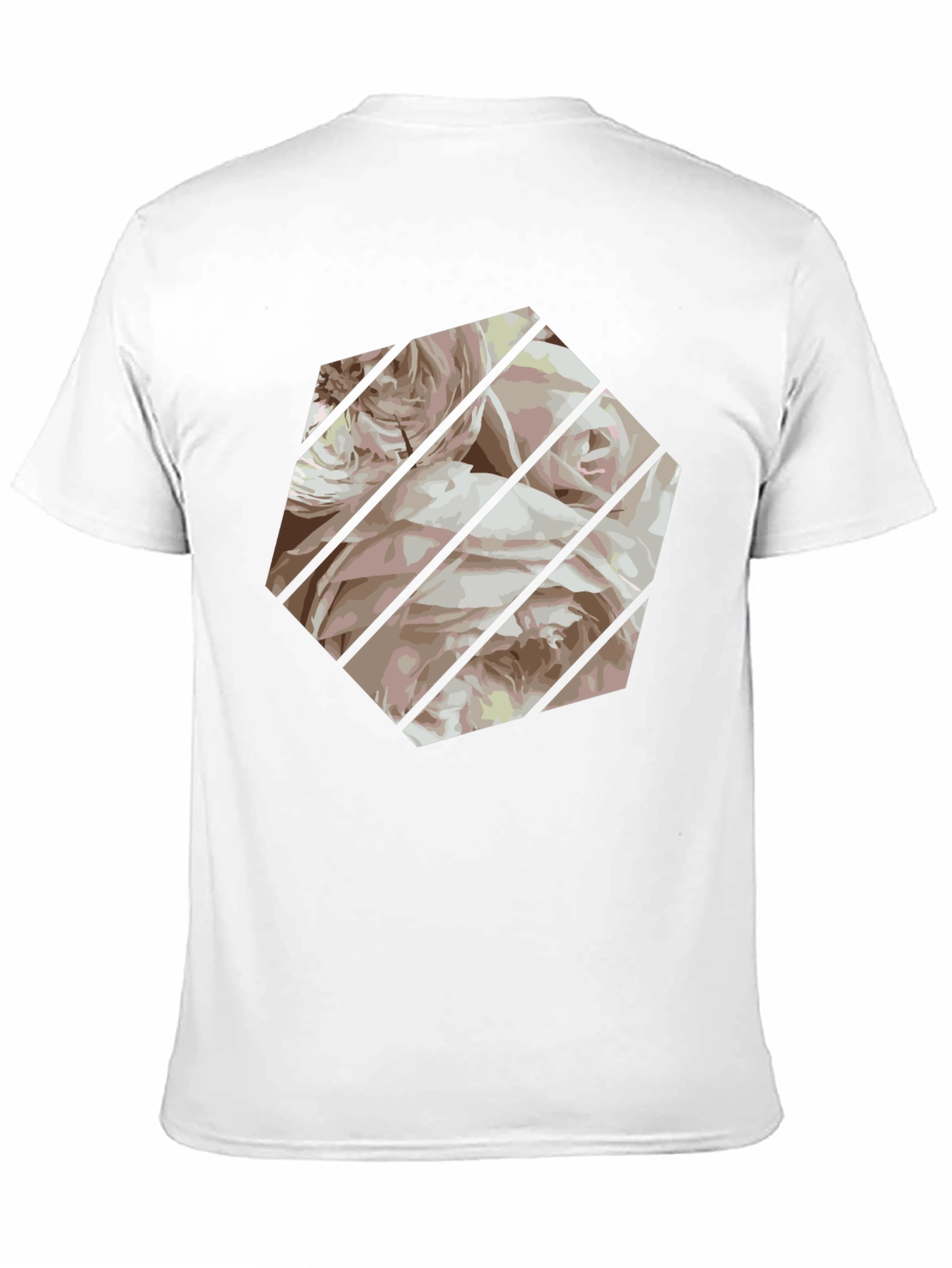 Floral Hexagon Black T-Shirt