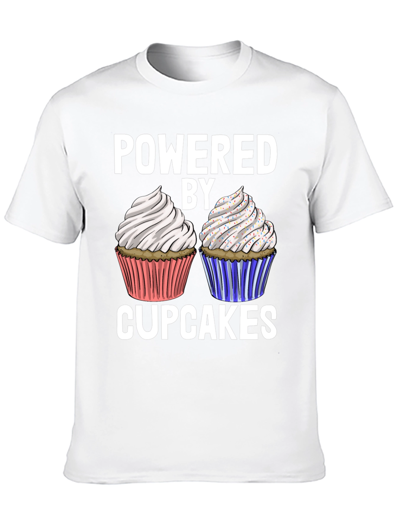 Powered by Cupcakes Graphic T-Shirt