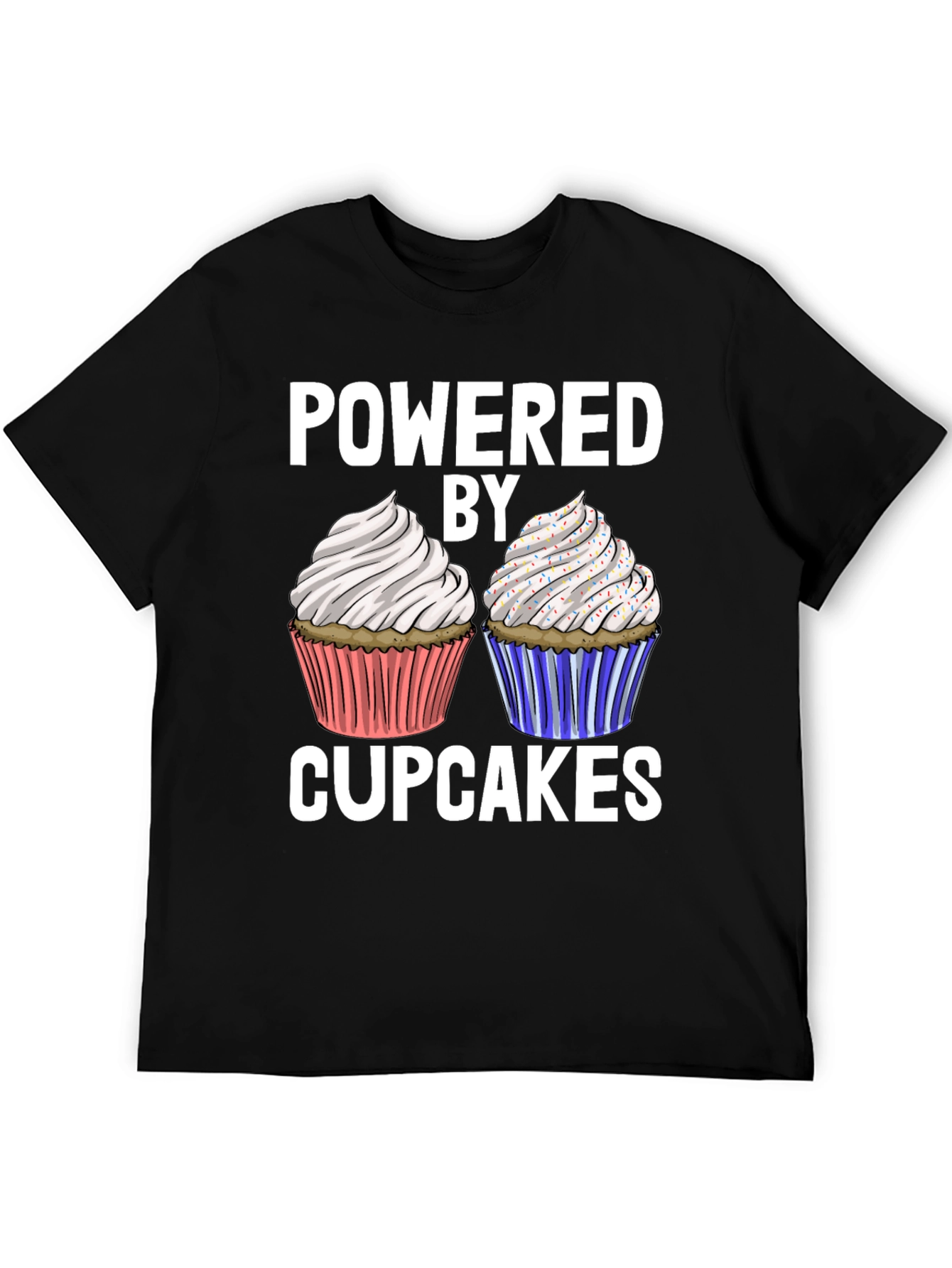 Powered by Cupcakes Graphic T-Shirt