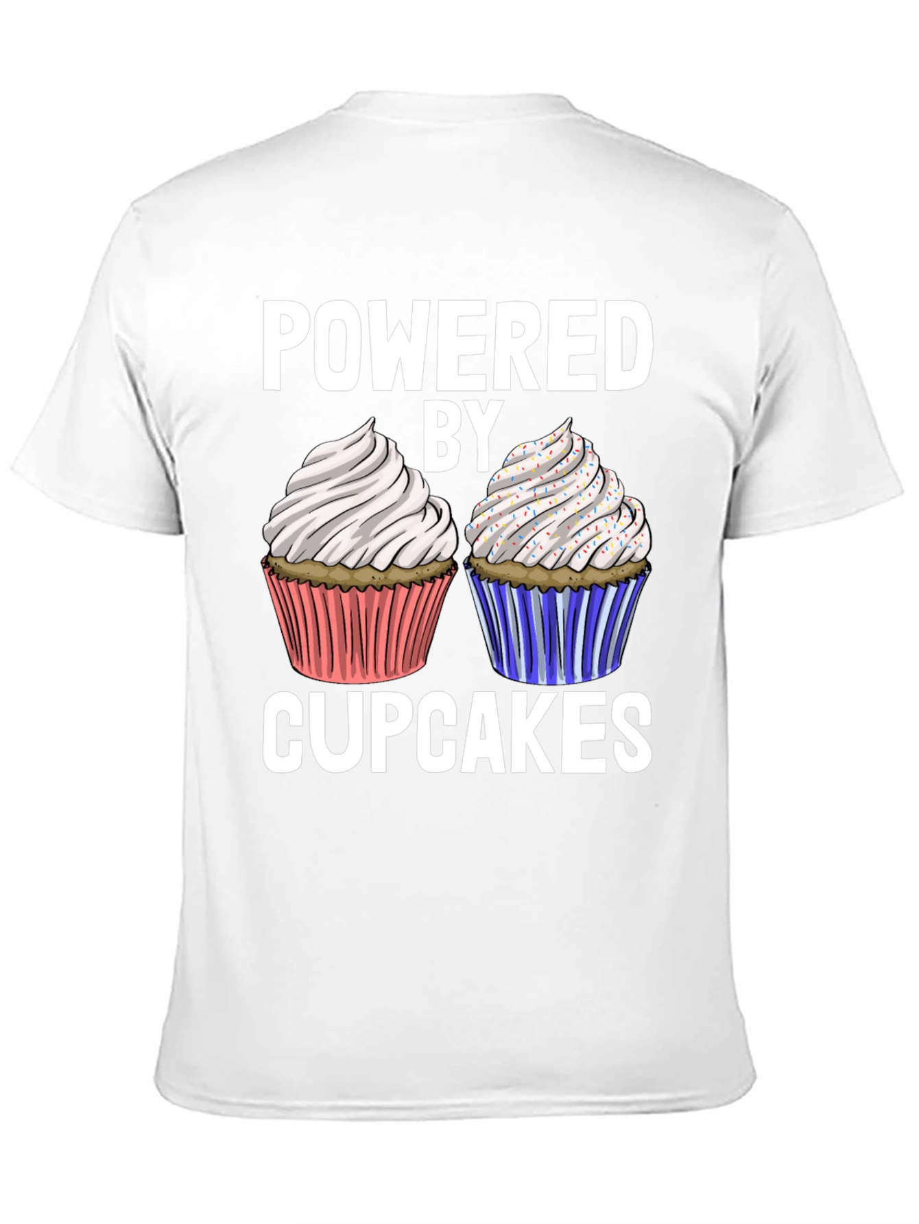Powered by Cupcakes Graphic T-Shirt