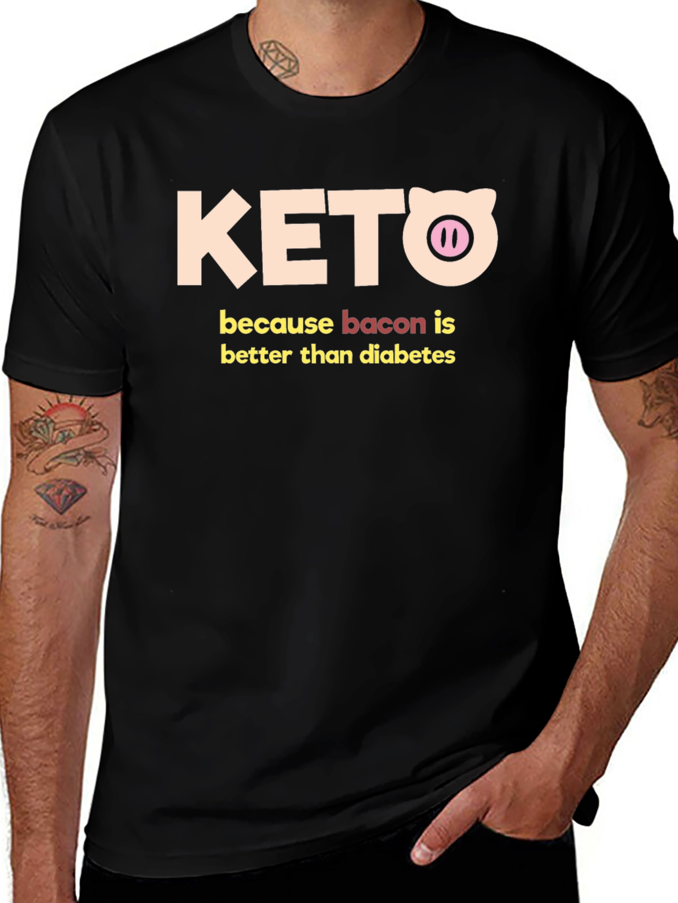 Keto Bacon Better Than Diabetes Graphic Tee