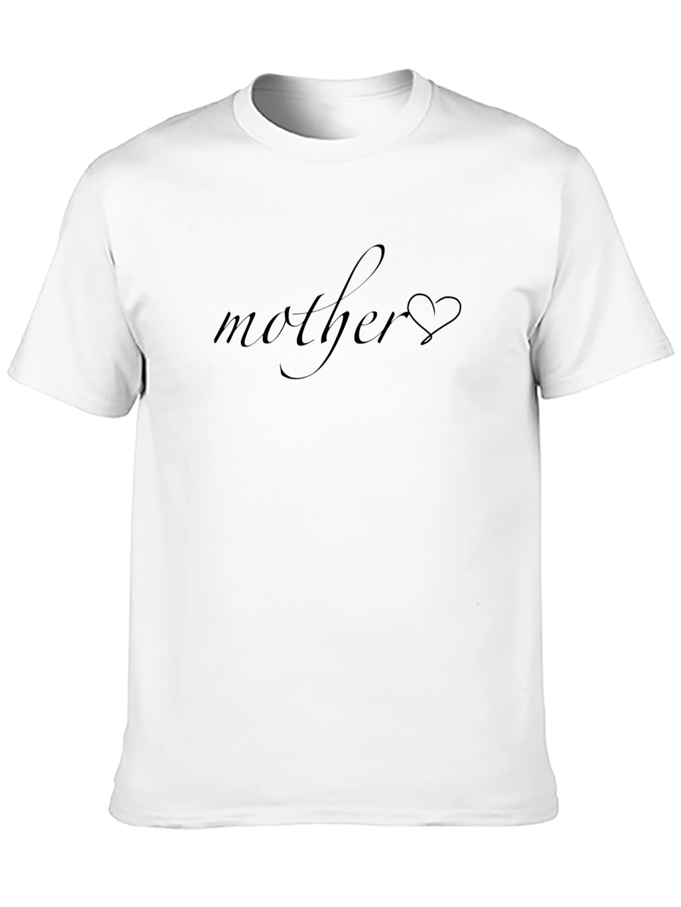 Mother Heart Graphic Tee - Soft Black Cotton Shirt