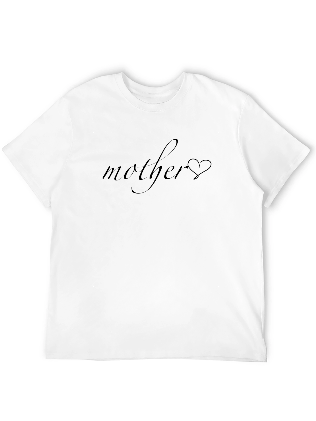 Mother Heart Graphic Tee - Soft Black Cotton Shirt