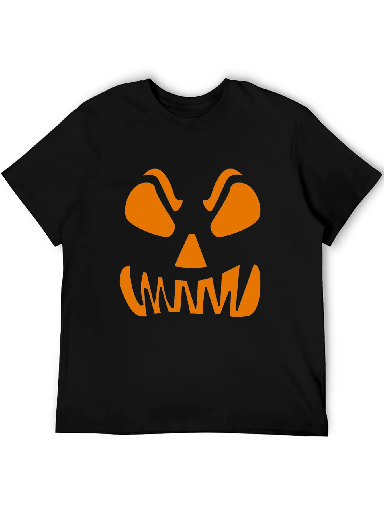 Spooky Pumpkin Face Graphic Tee - Halloween Shirt