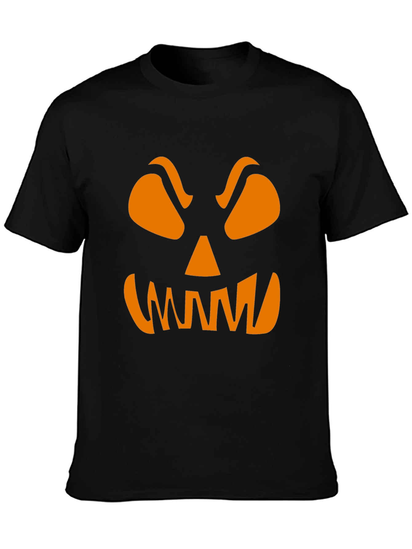 Spooky Pumpkin Face Graphic Tee - Halloween Shirt
