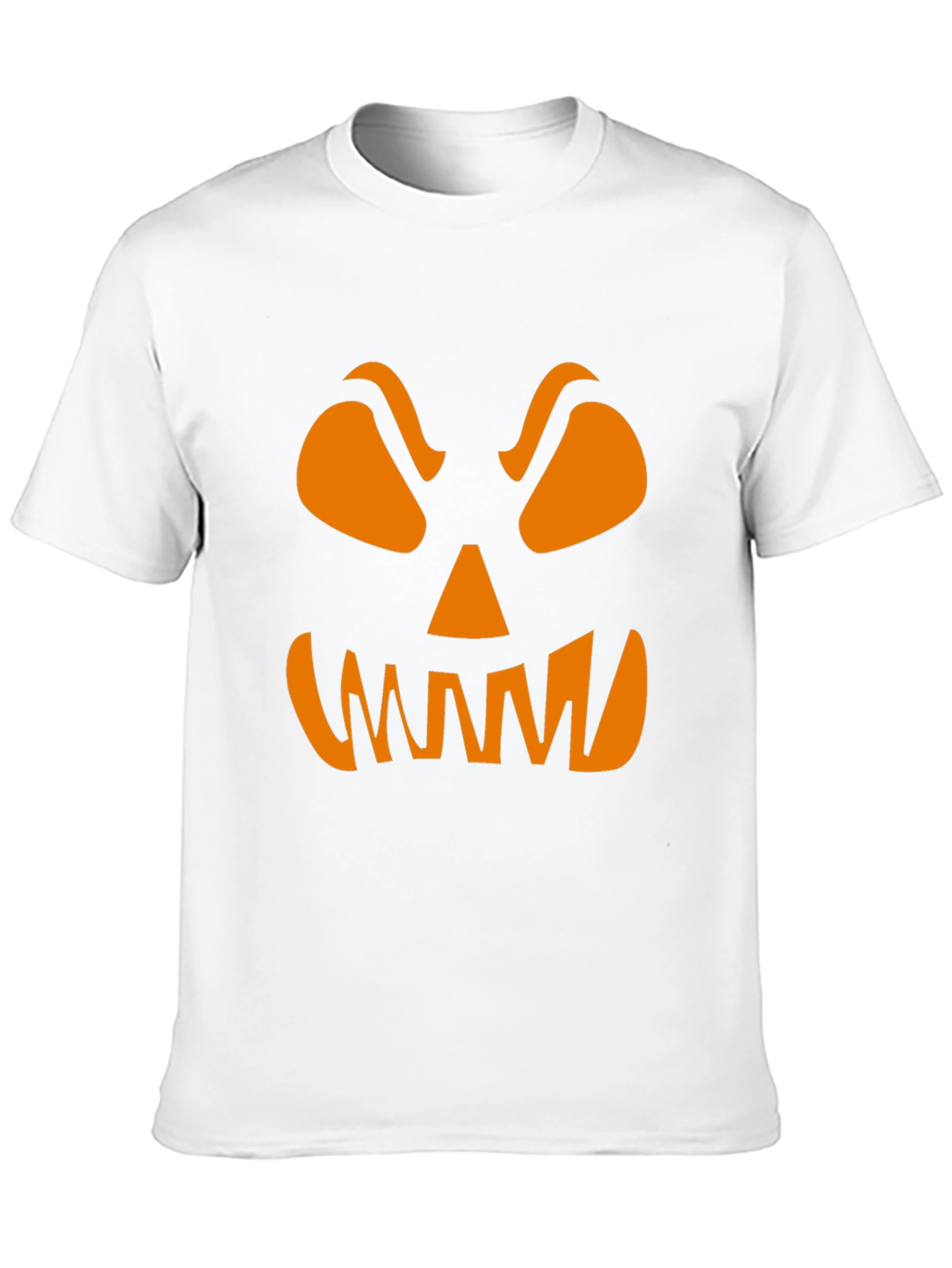 Spooky Pumpkin Face Graphic Tee - Halloween Shirt