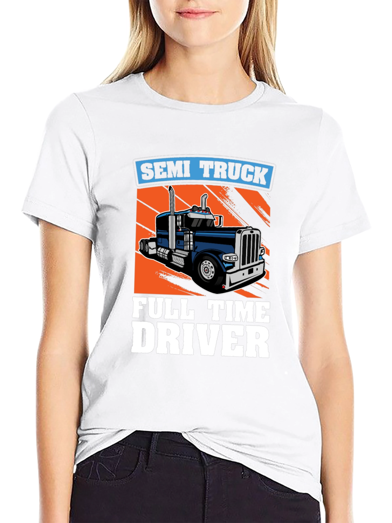 Semi Truck Full Time Driver Graphic Tee