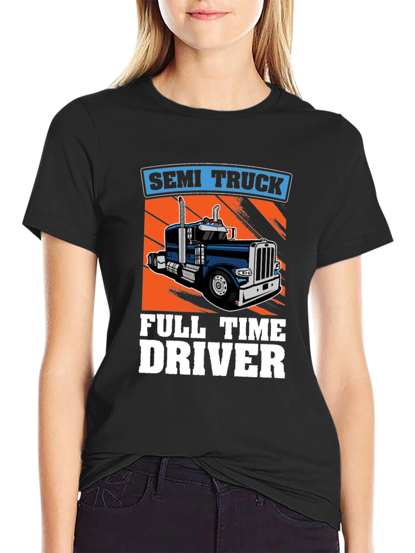 Semi Truck Full Time Driver Graphic Tee