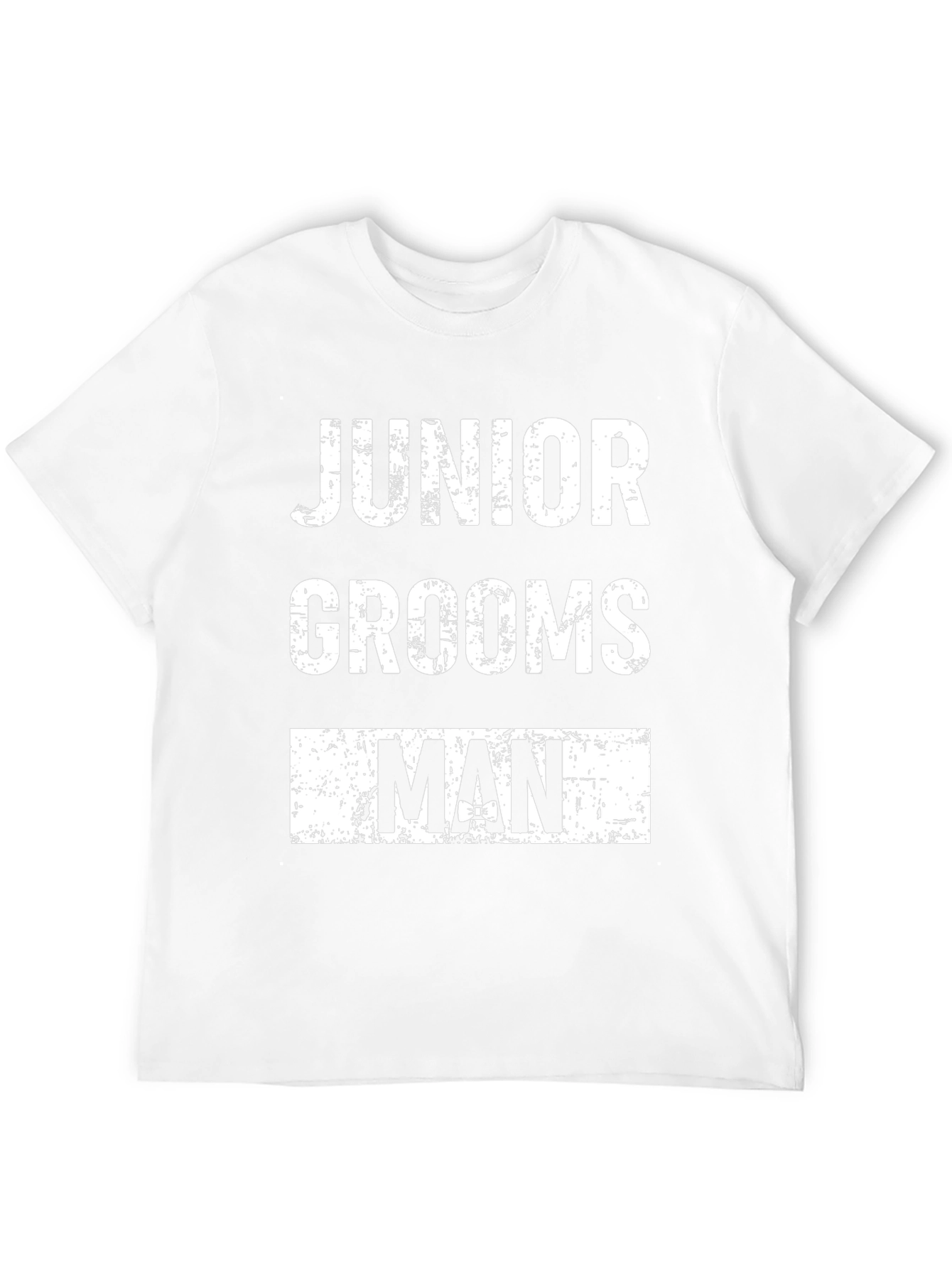 Junior Groomsman Black Cotton Graphic T-Shirt