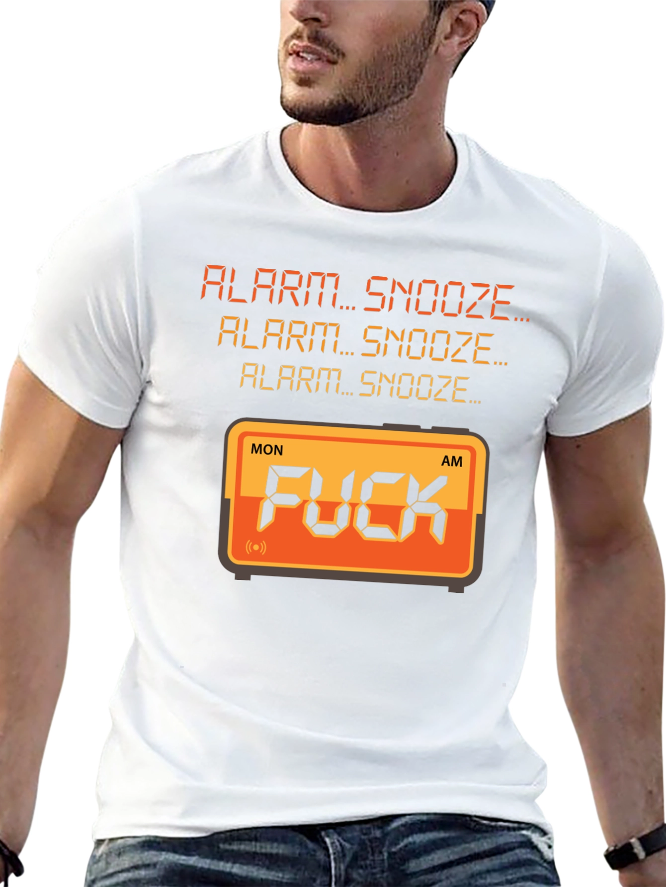 Alarm Snooze Graphic Tee - F*CK Clock Design