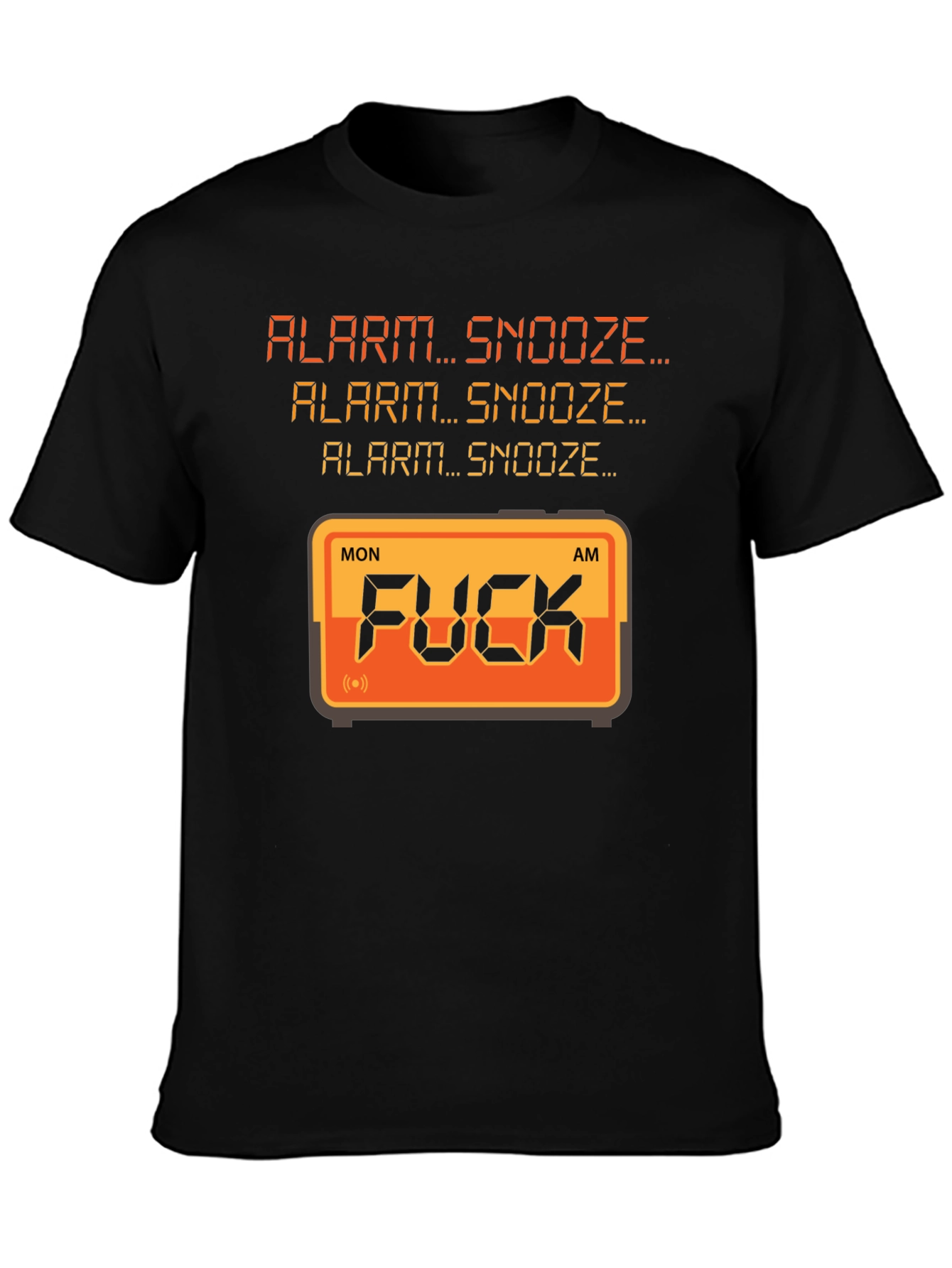 Alarm Snooze Graphic Tee - F*CK Clock Design