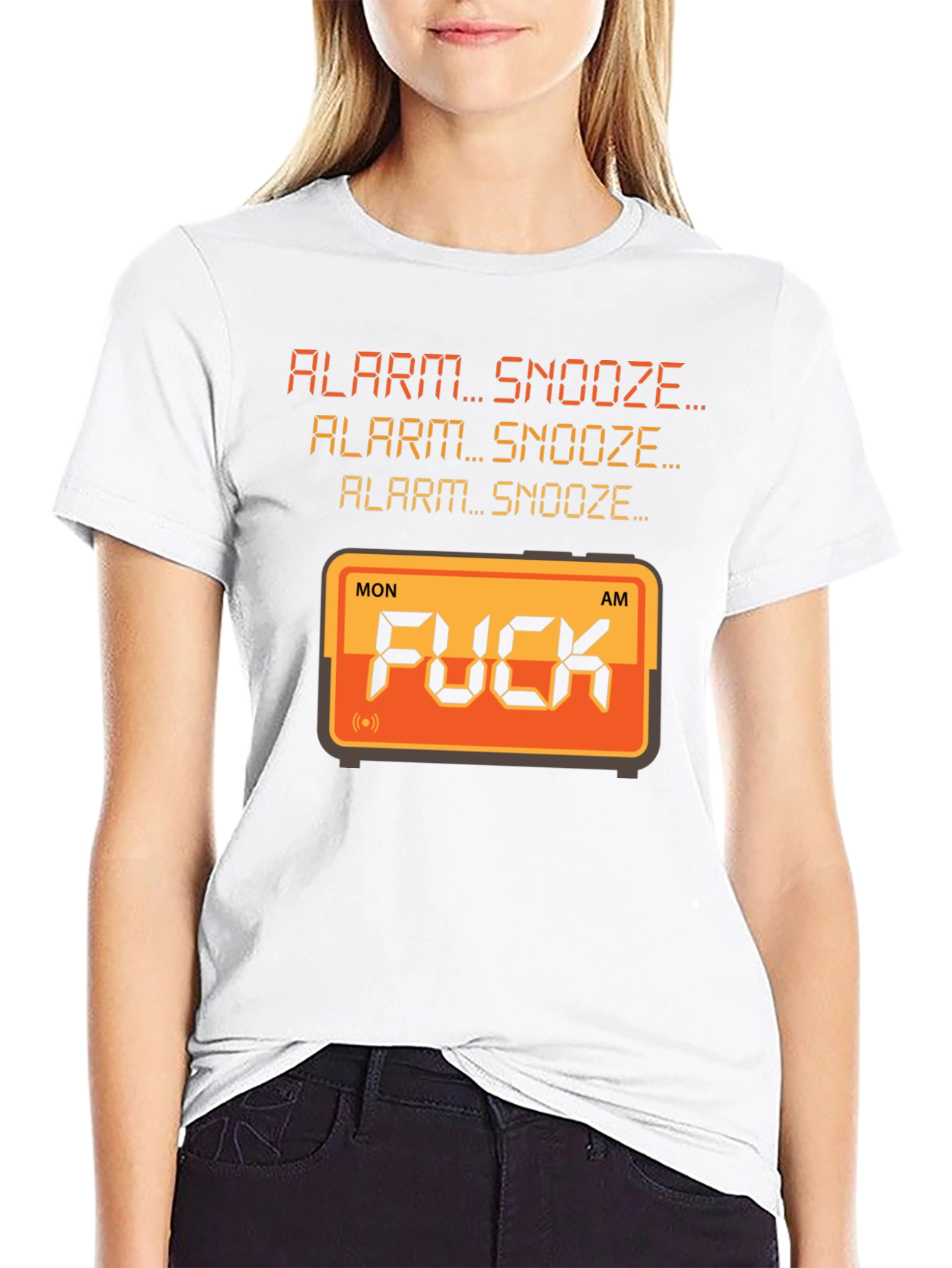 Alarm Snooze Graphic Tee - F*CK Clock Design