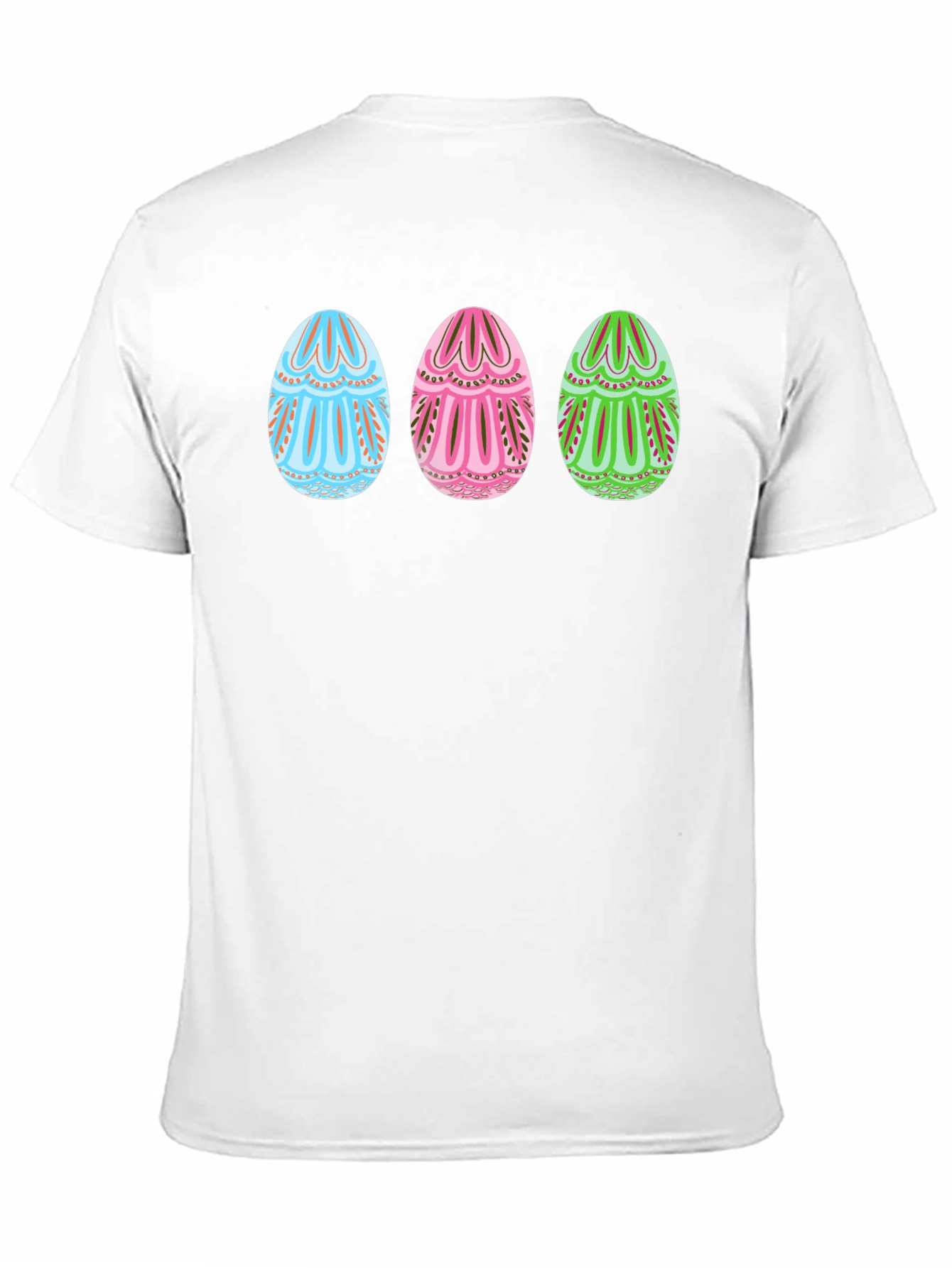 Easter Egg Pattern Crew Neck T-Shirt