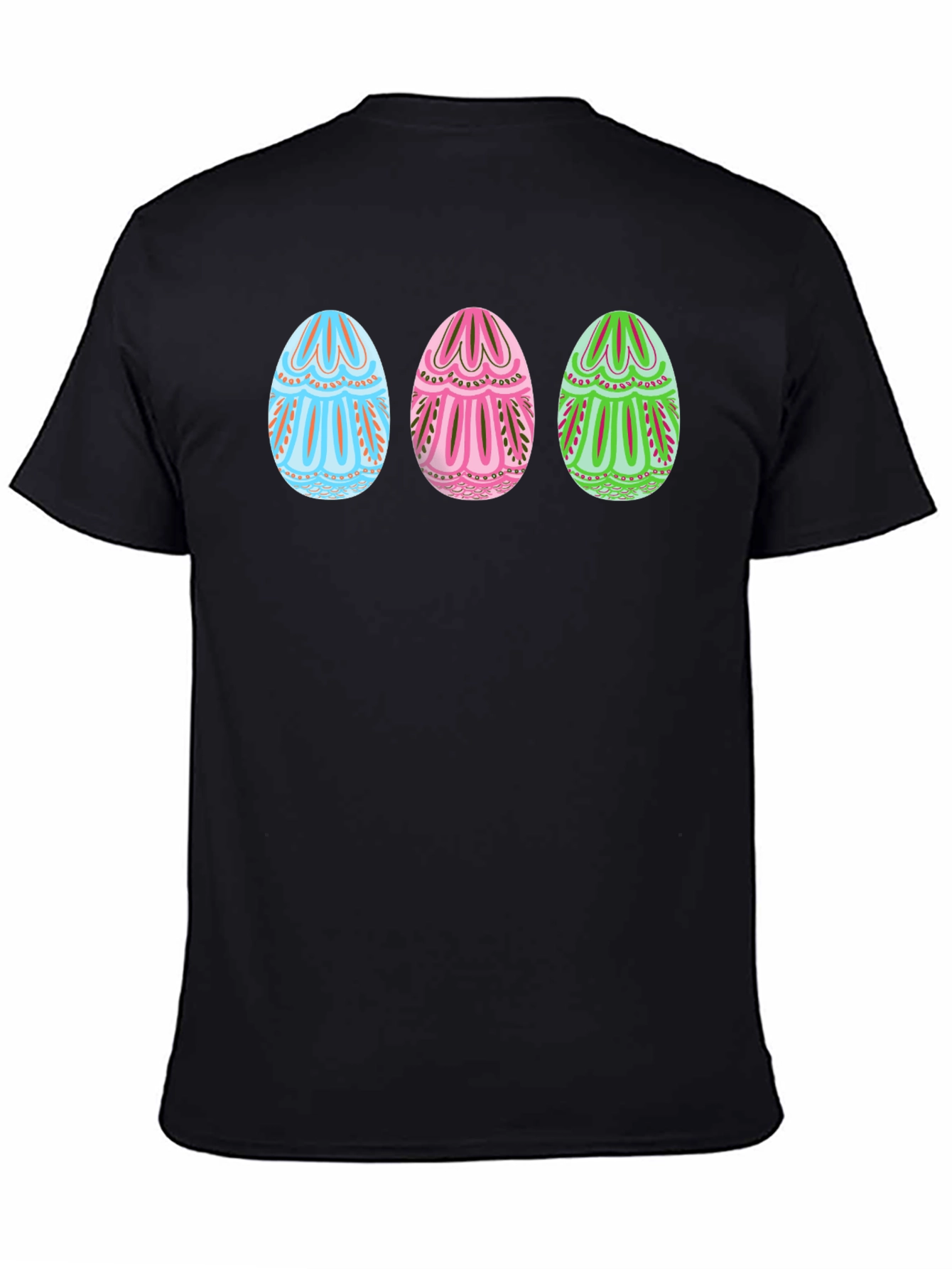 Easter Egg Pattern Crew Neck T-Shirt