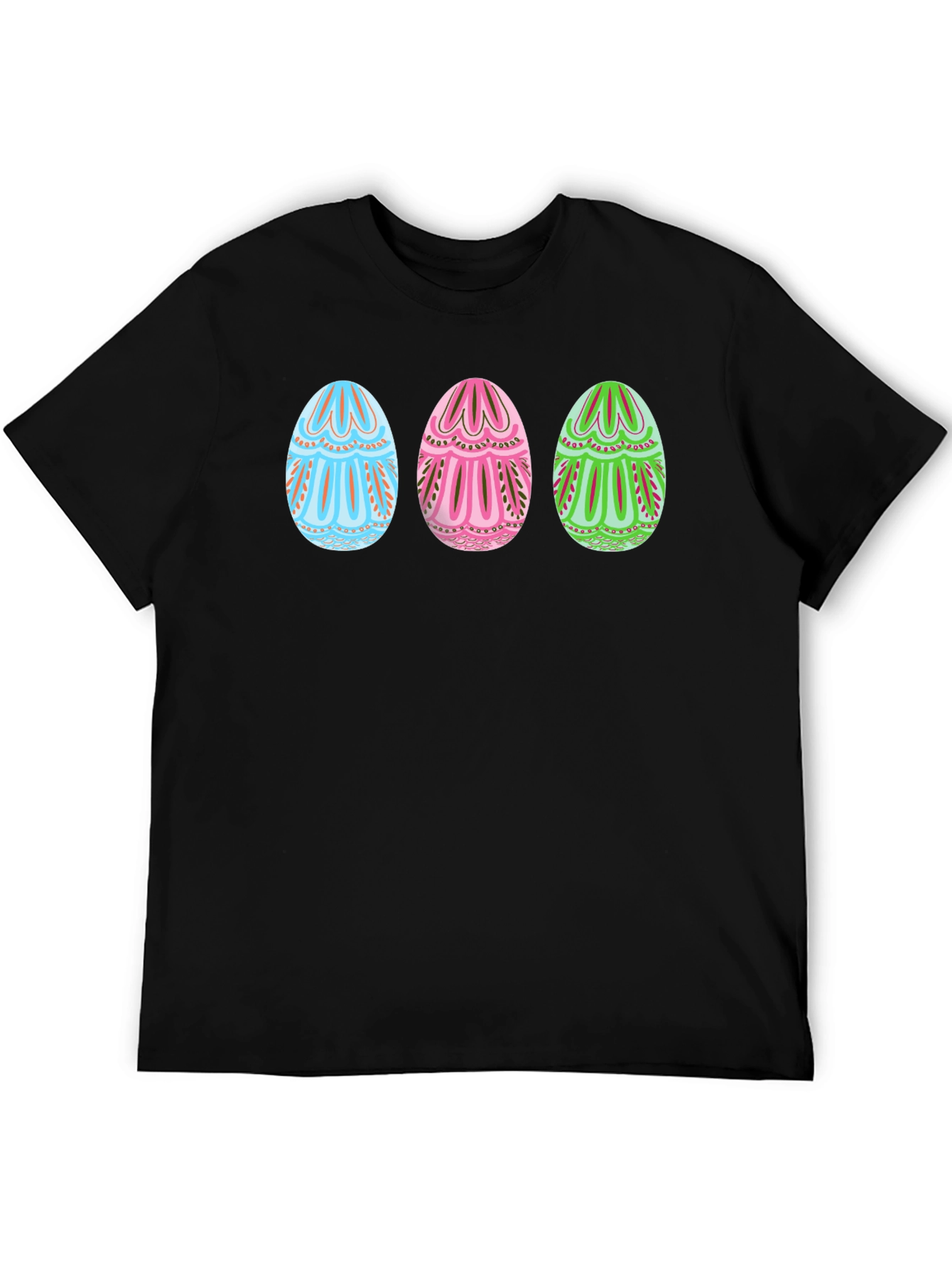 Easter Egg Pattern Crew Neck T-Shirt