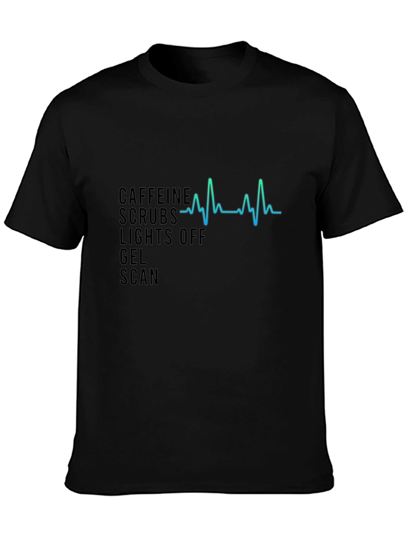 Caffeine Scrubs Heartbeat Tee - Medical Professional Shirt