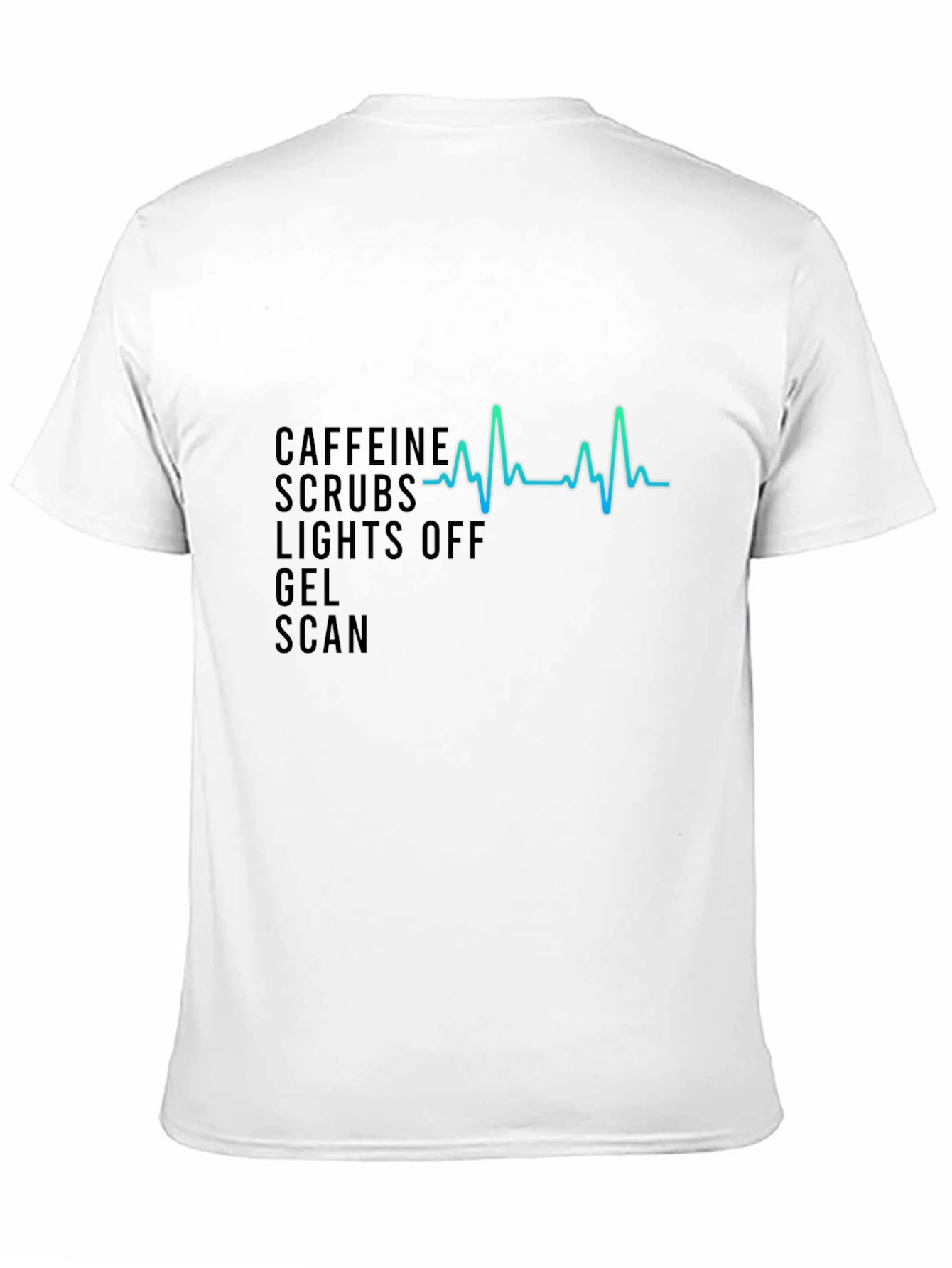 Caffeine Scrubs Heartbeat Tee - Medical Professional Shirt