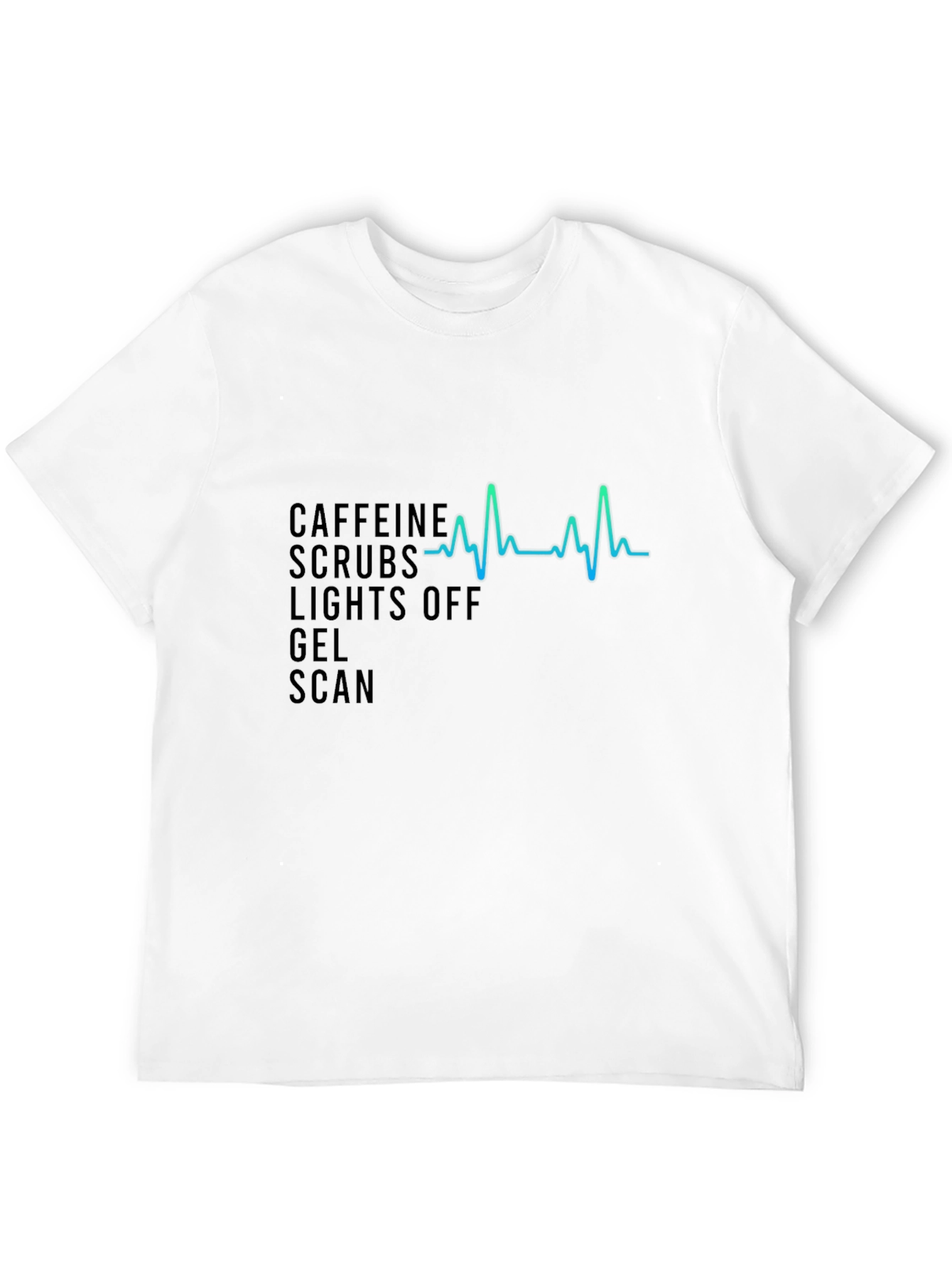 Caffeine Scrubs Heartbeat Tee - Medical Professional Shirt