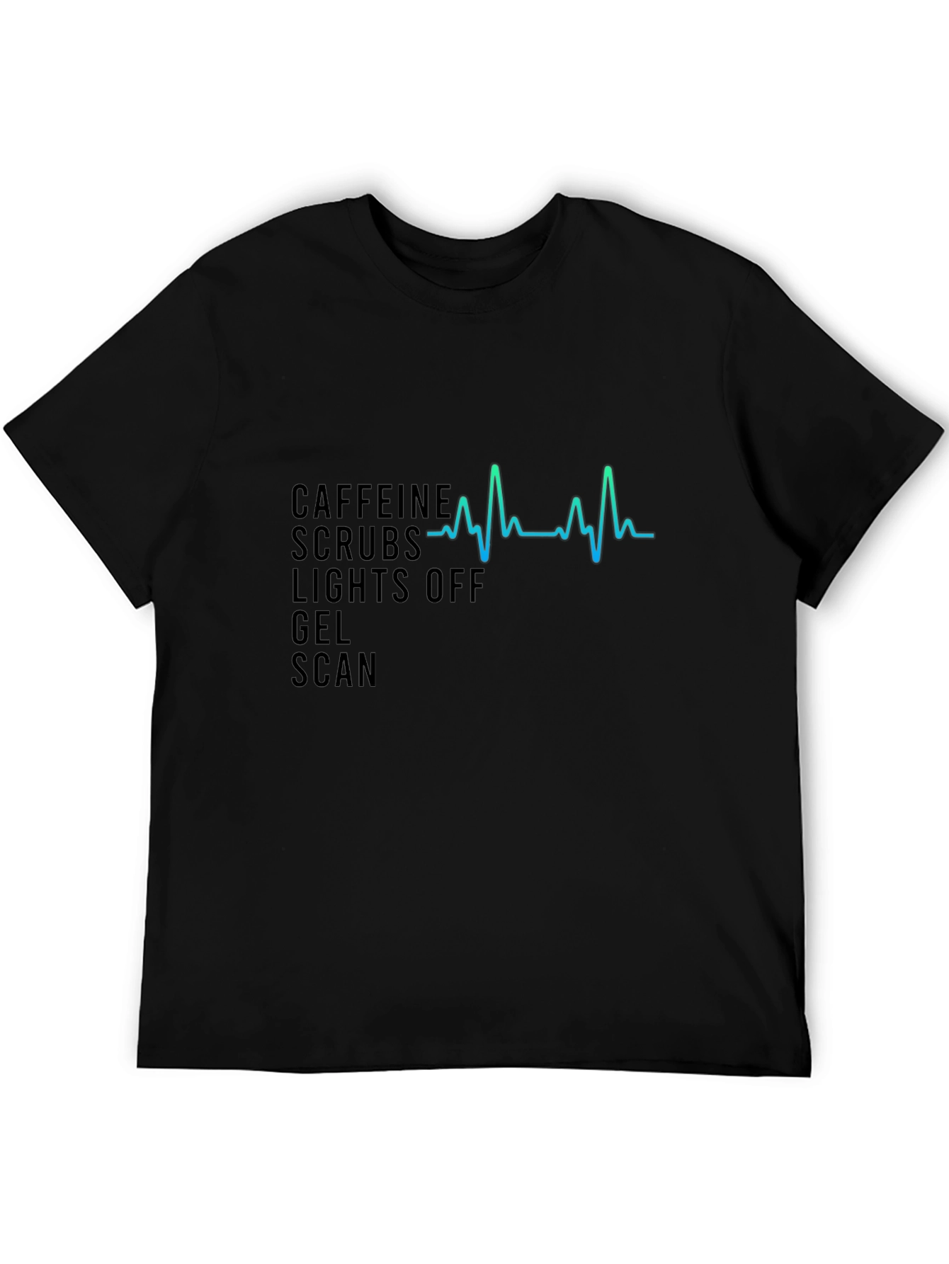 Caffeine Scrubs Heartbeat Tee - Medical Professional Shirt