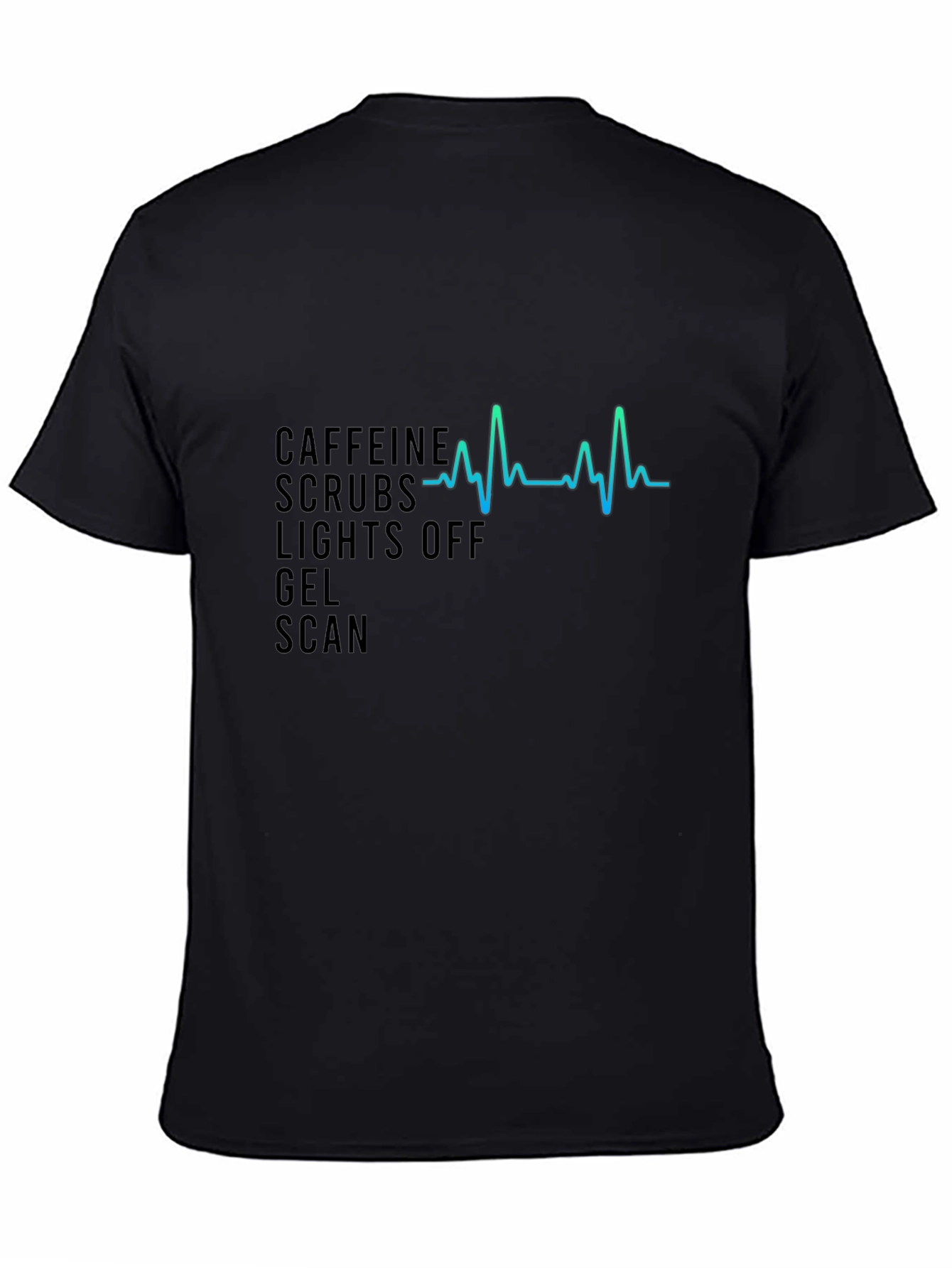 Caffeine Scrubs Heartbeat Tee - Medical Professional Shirt