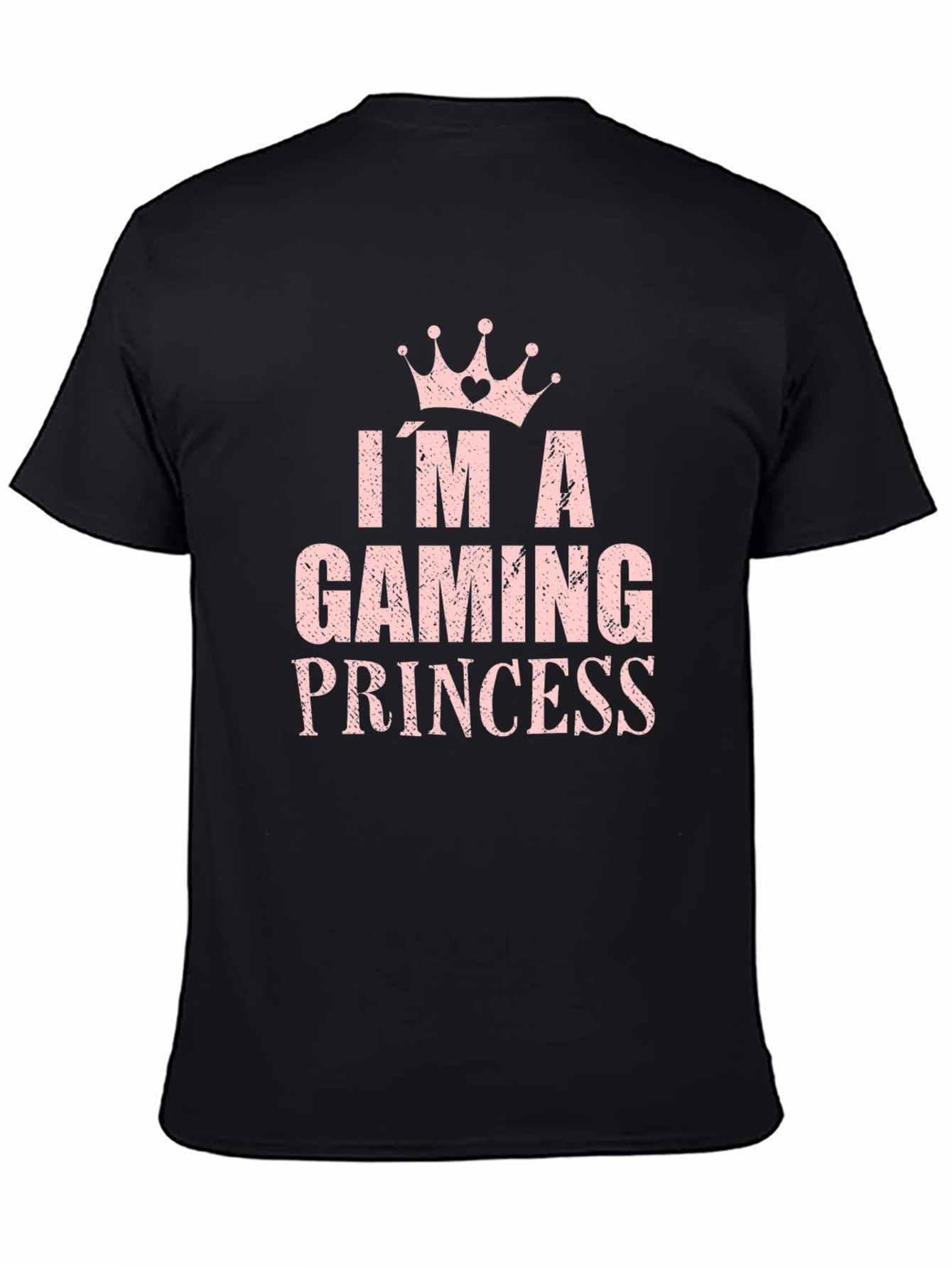 Im A Gaming Princess T-Shirt Crown Black Cotton Tee