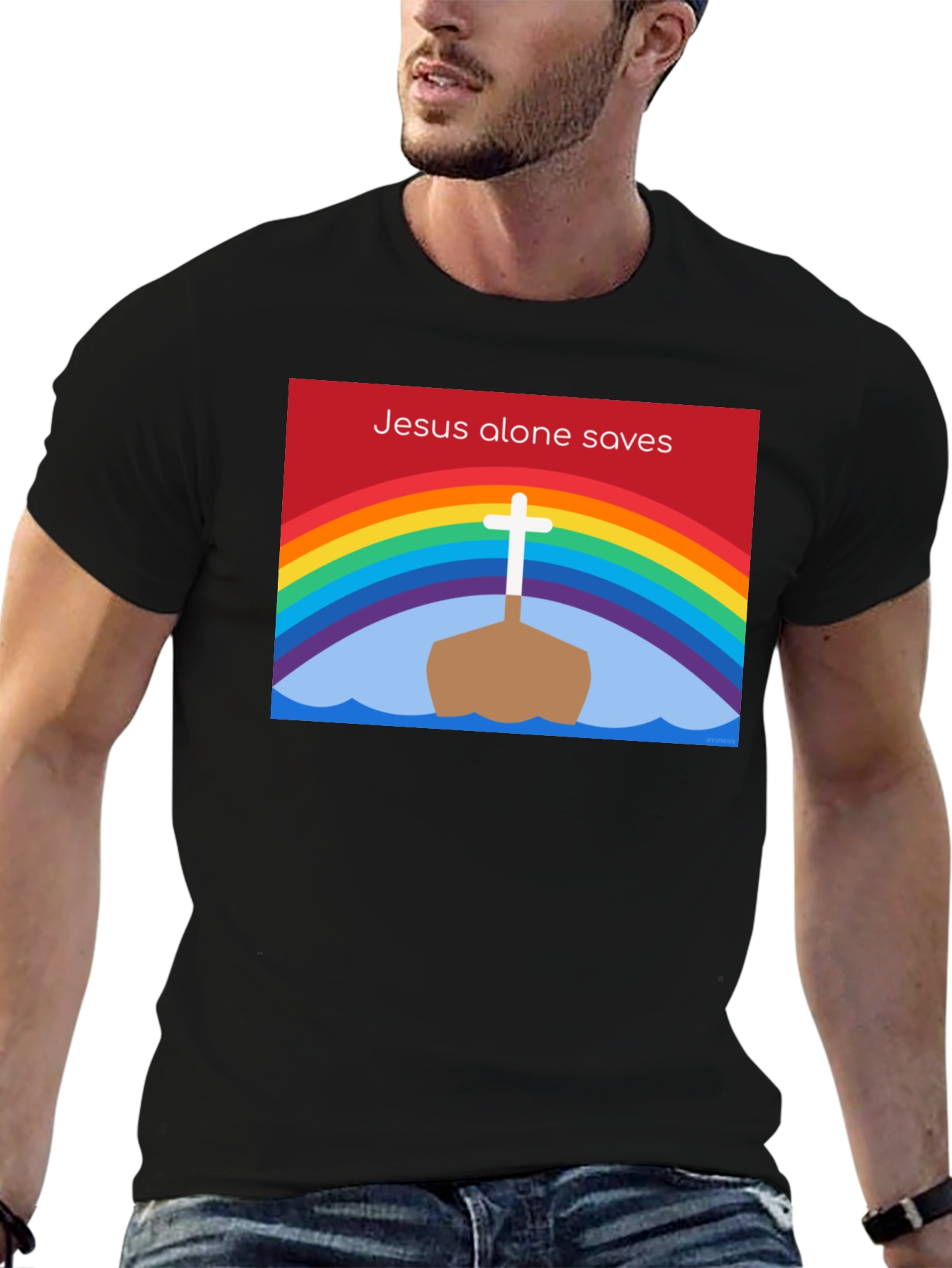 Jesus Saves Graphic Tee | Christian Faith Shirt