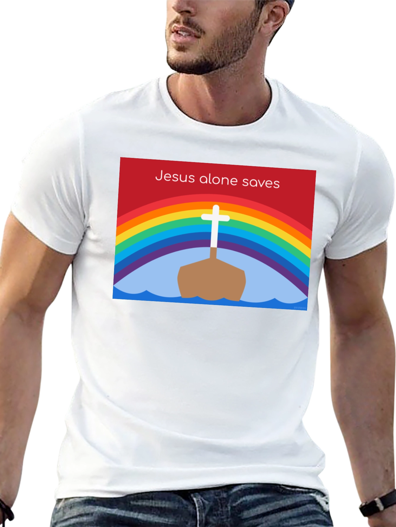 Jesus Saves Graphic Tee | Christian Faith Shirt