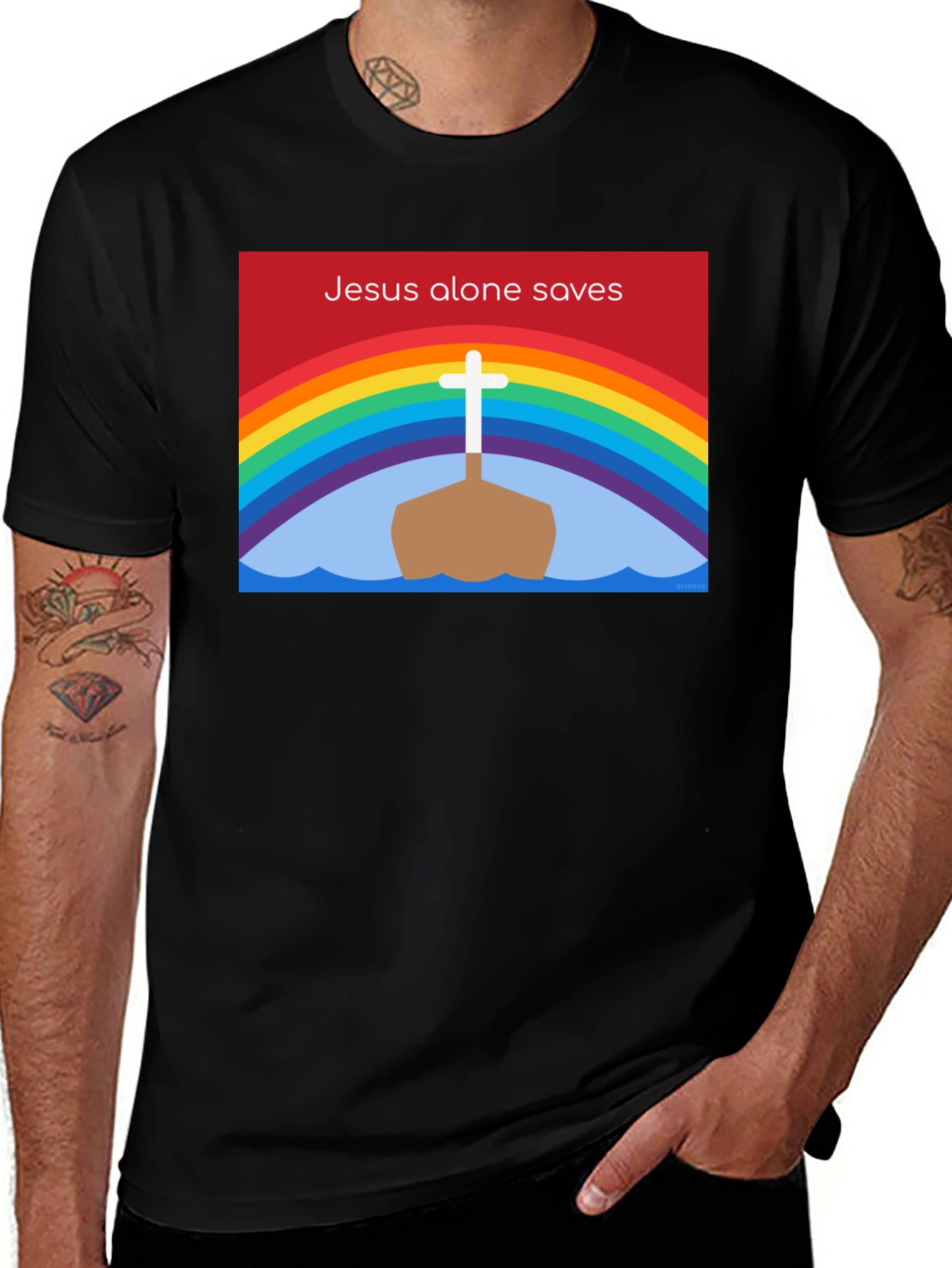 Jesus Saves Graphic Tee | Christian Faith Shirt