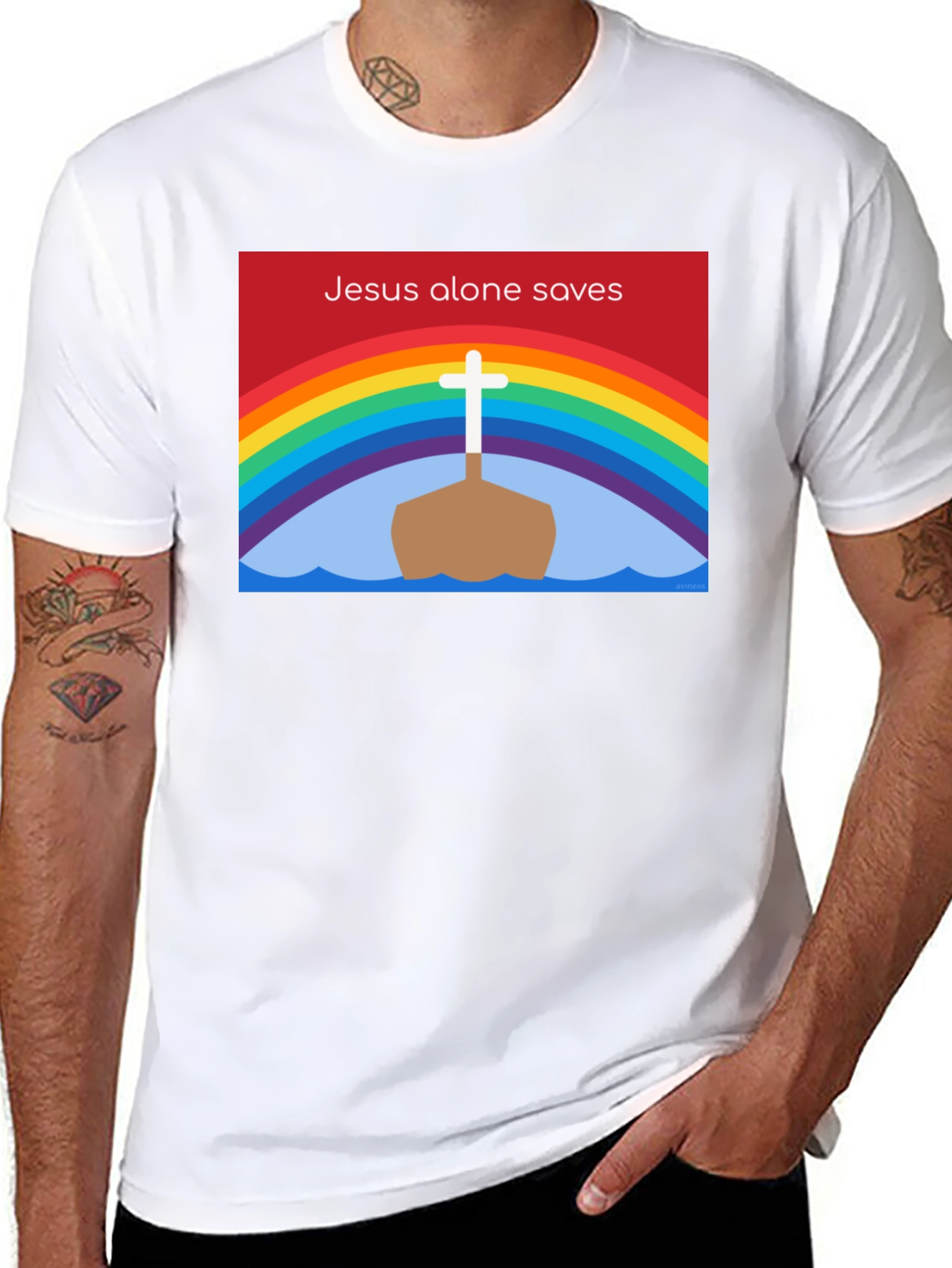 Jesus Saves Graphic Tee | Christian Faith Shirt