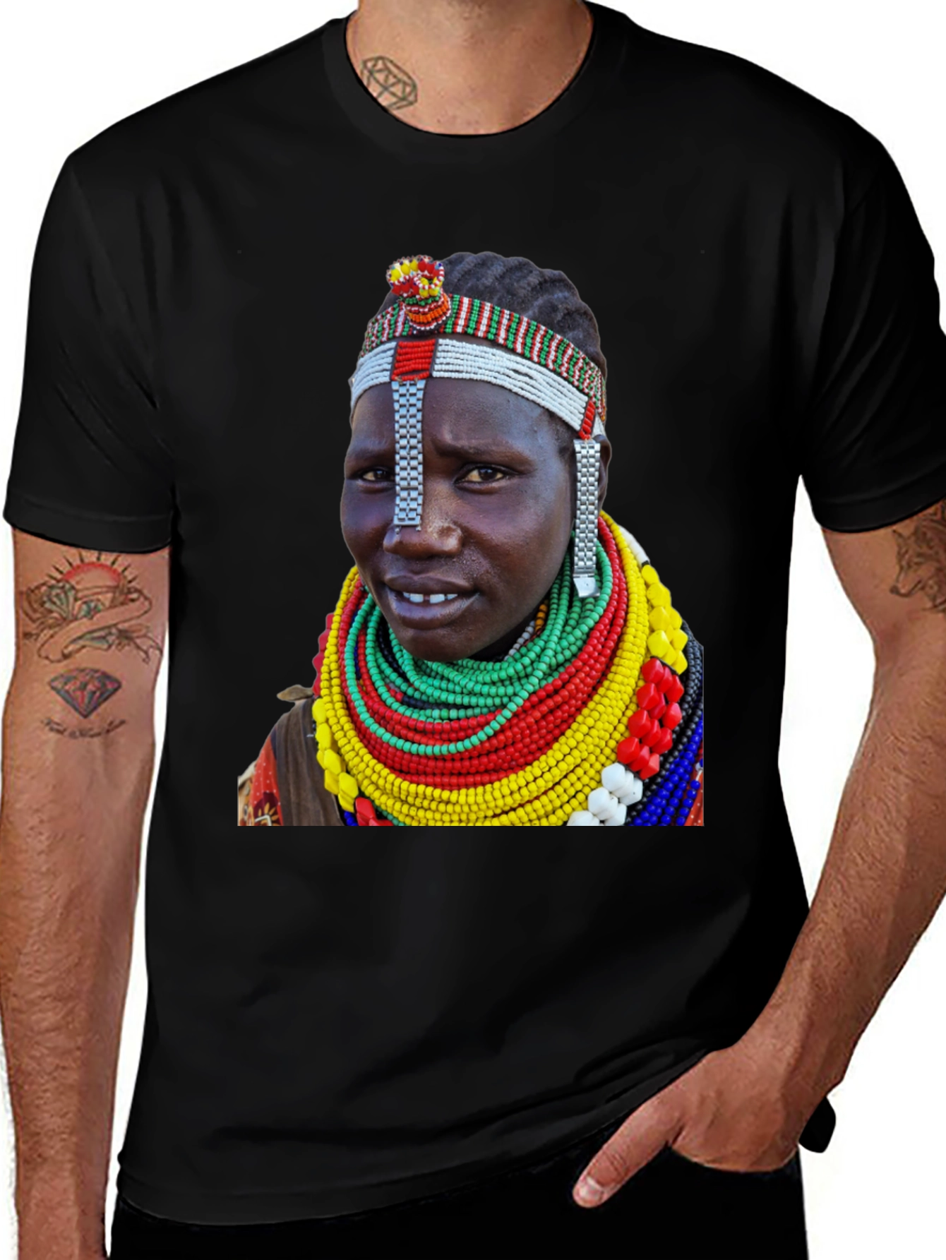 Tribal Woman T-Shirt - Unique African Print