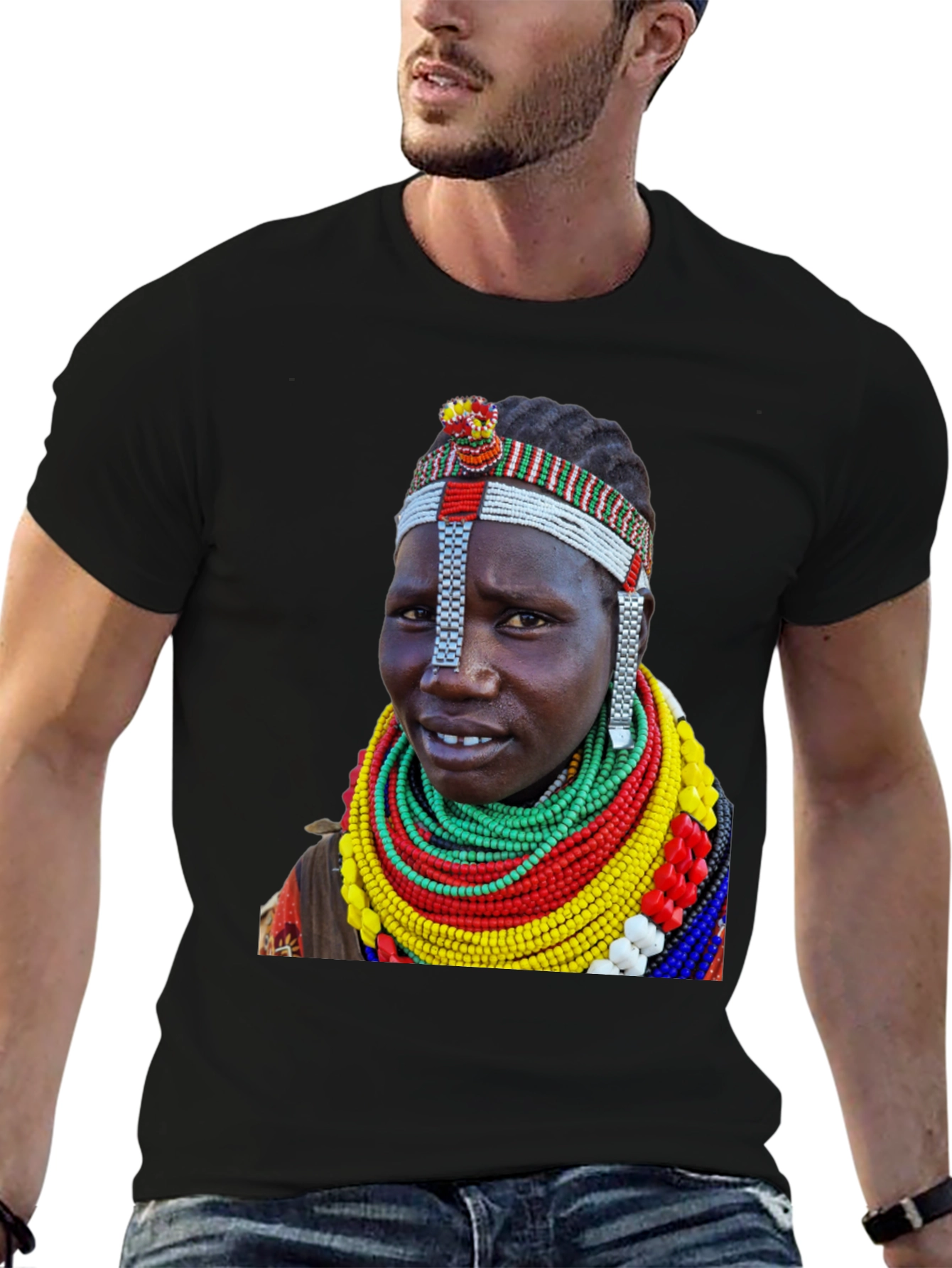 Tribal Woman T-Shirt - Unique African Print