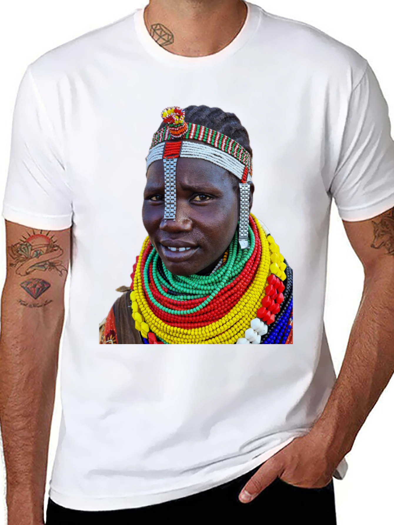 Tribal Woman T-Shirt - Unique African Print