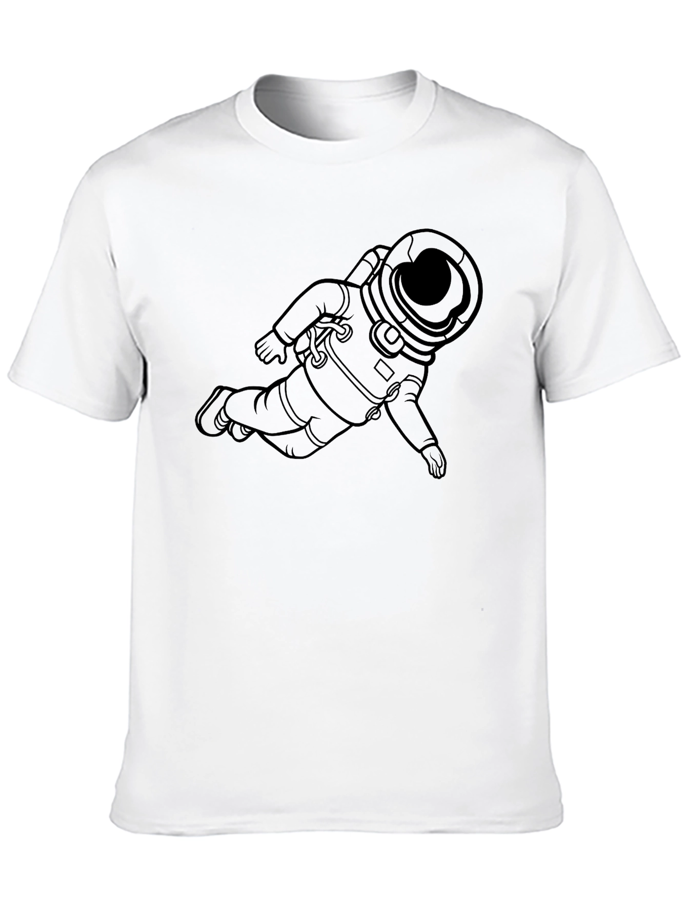 Astronaut Graphic T-Shirt - Black Casual Wear