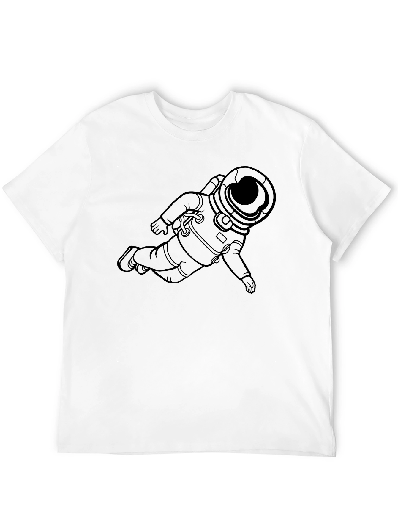 Astronaut Graphic T-Shirt - Black Casual Wear
