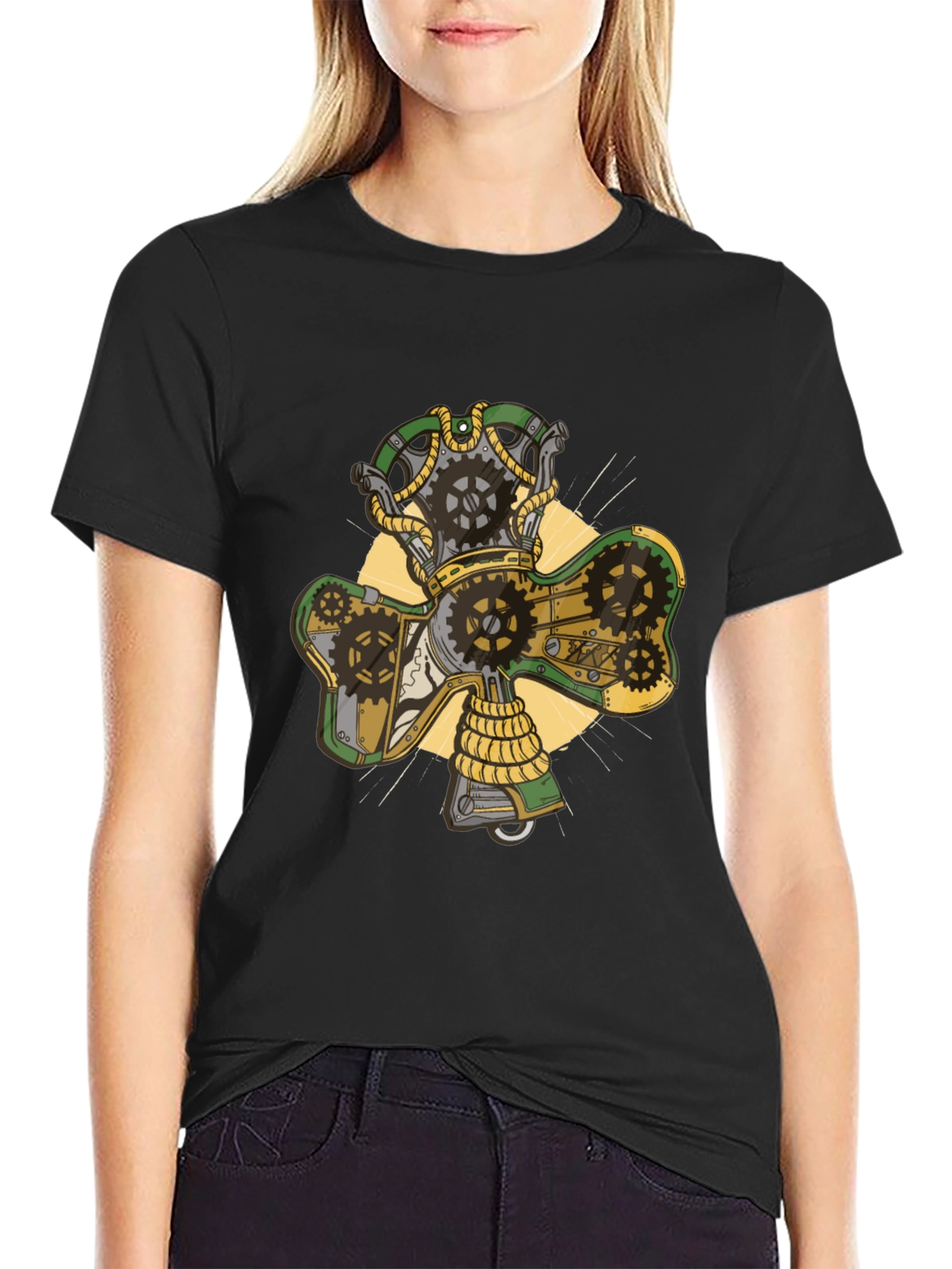 Steampunk Shamrock T-Shirt - Irish Pride