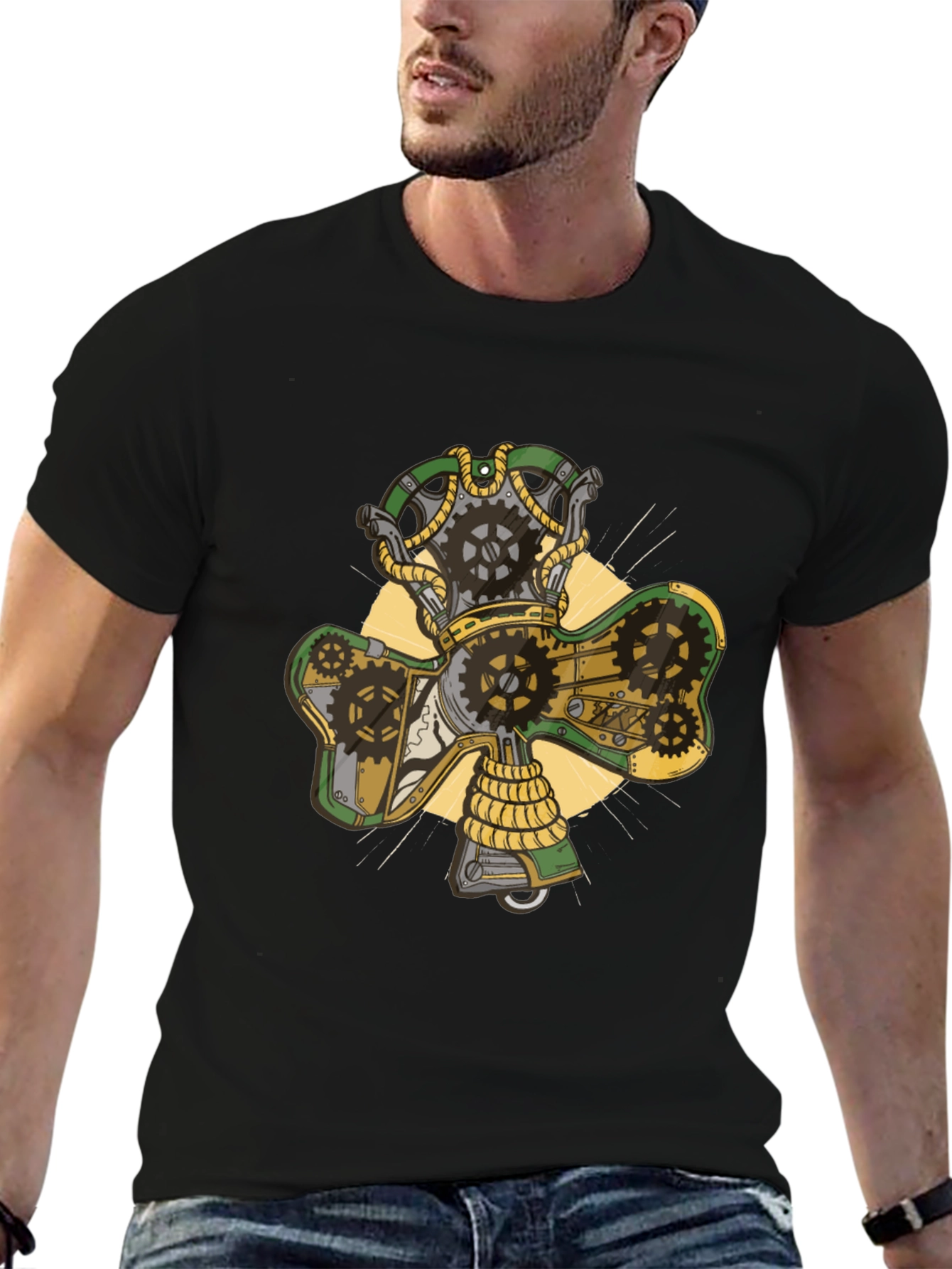 Steampunk Shamrock T-Shirt - Irish Pride