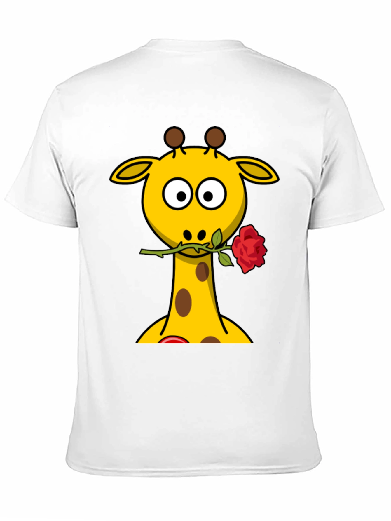 Giraffe Rose Graphic T-Shirt - Black