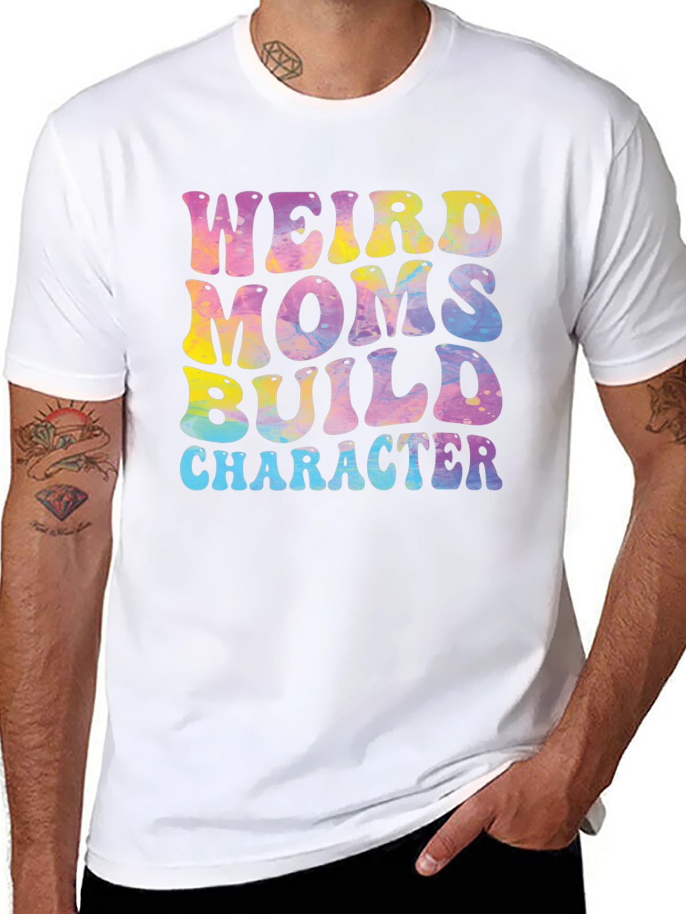 Weird Moms Build Character Graphic Tee