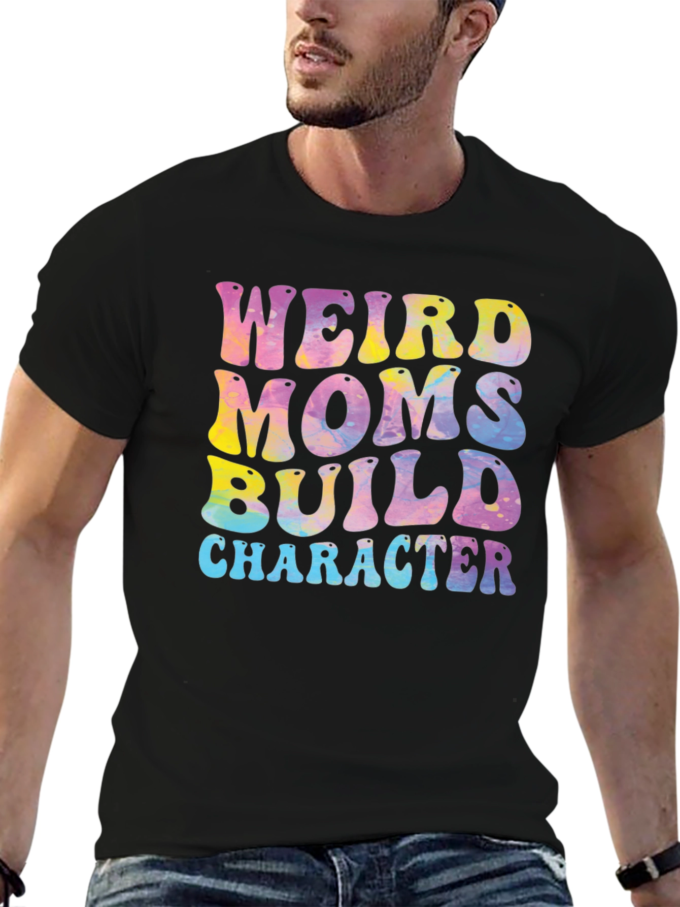 Weird Moms Build Character Graphic Tee