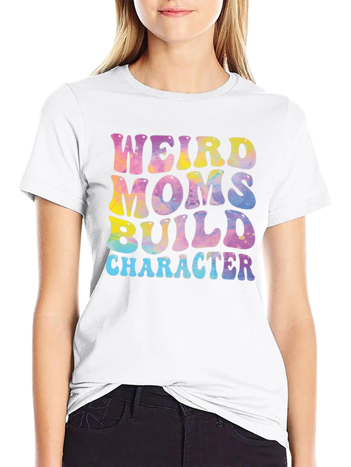 Weird Moms Build Character Graphic Tee